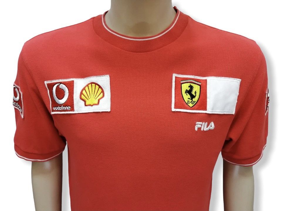 Ferrari 90's Fila x Ferrari x Vodafone x Shell F1 Crewneck T- Shirt Size US M / EU 48-50 / 2 - 4 Thumbnail