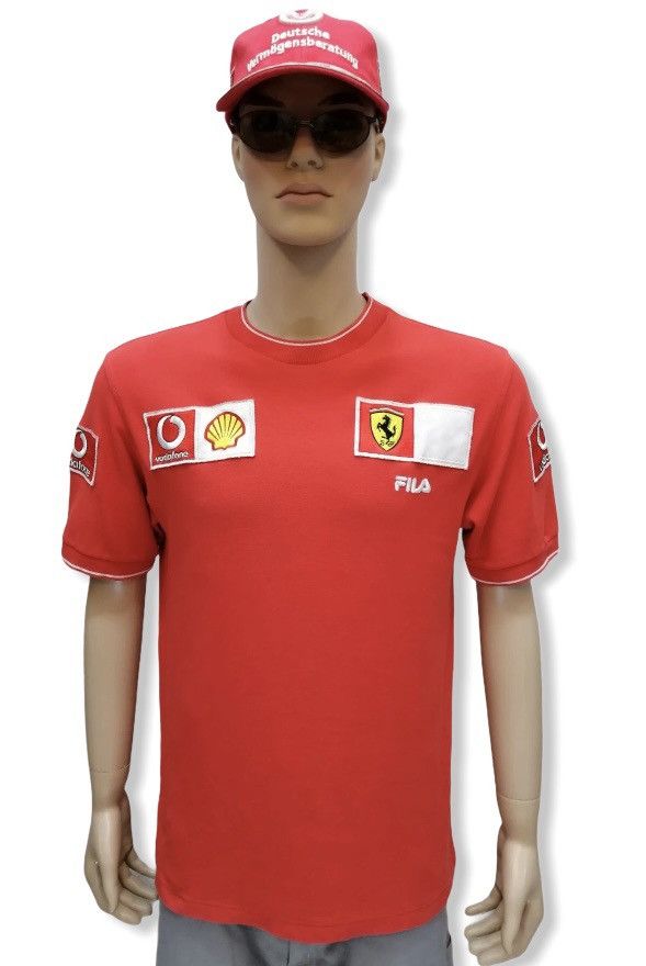 Ferrari 90's Fila x Ferrari x Vodafone x Shell F1 Crewneck T- Shirt Size US M / EU 48-50 / 2 - 1 Thumbnail