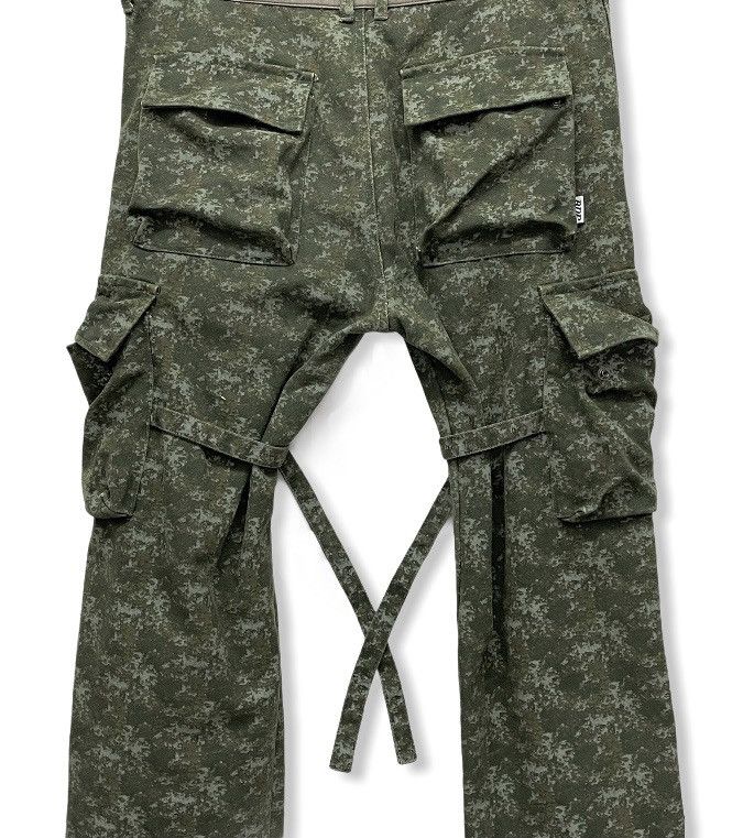 image of Bqe Denim x Made In USA Fyebqe Camo Underground Bondage Surplus Tactical Cargo in Green (Size 33)