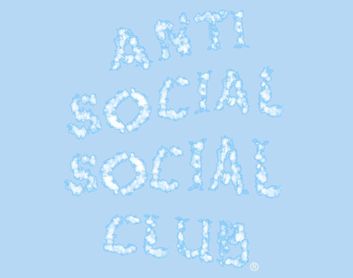Anti Social Social Club DS member exclusive White ASSC Partly cloudy Blue Tee Bape Size US XL / EU 56 / 4 - 3 Thumbnail