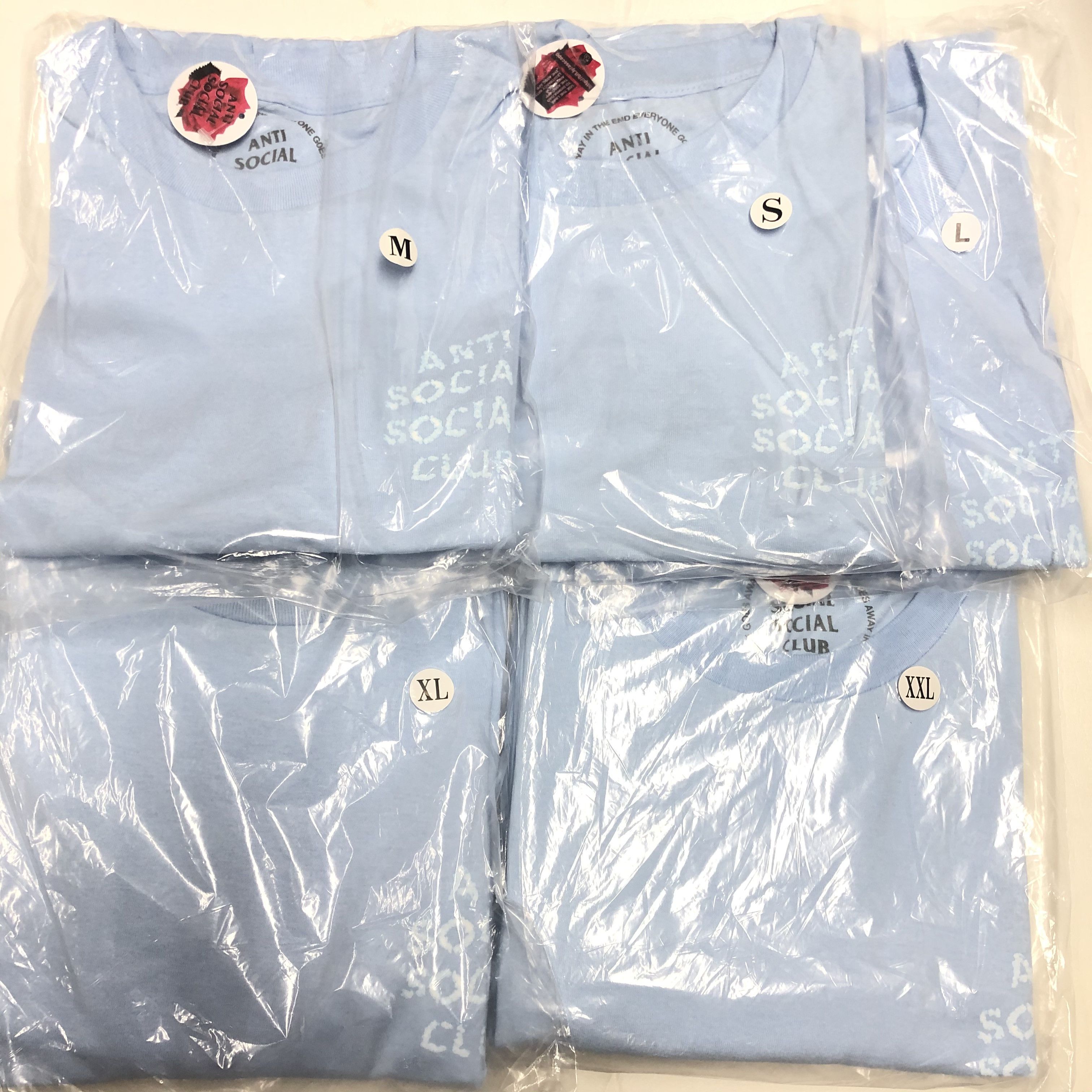 Anti Social Social Club DS member exclusive White ASSC Partly cloudy Blue Tee Bape Size US XL / EU 56 / 4 - 7 Thumbnail