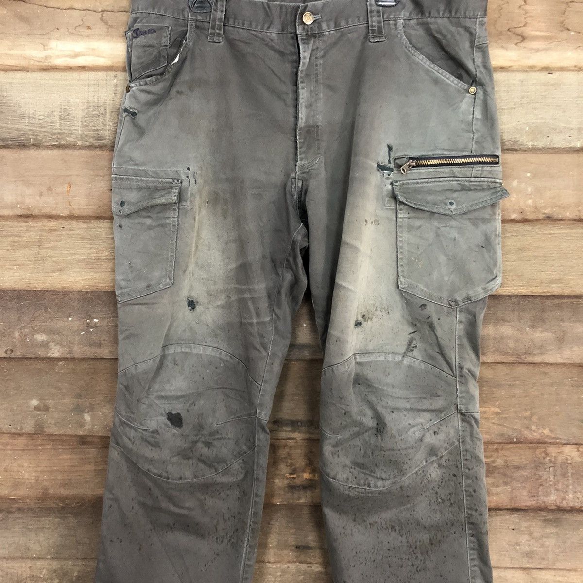 Japanese Brand Jawin Grey Multipocket Tactical Cargo Pants #A031 Size US 38 / EU 54 - 4 Thumbnail