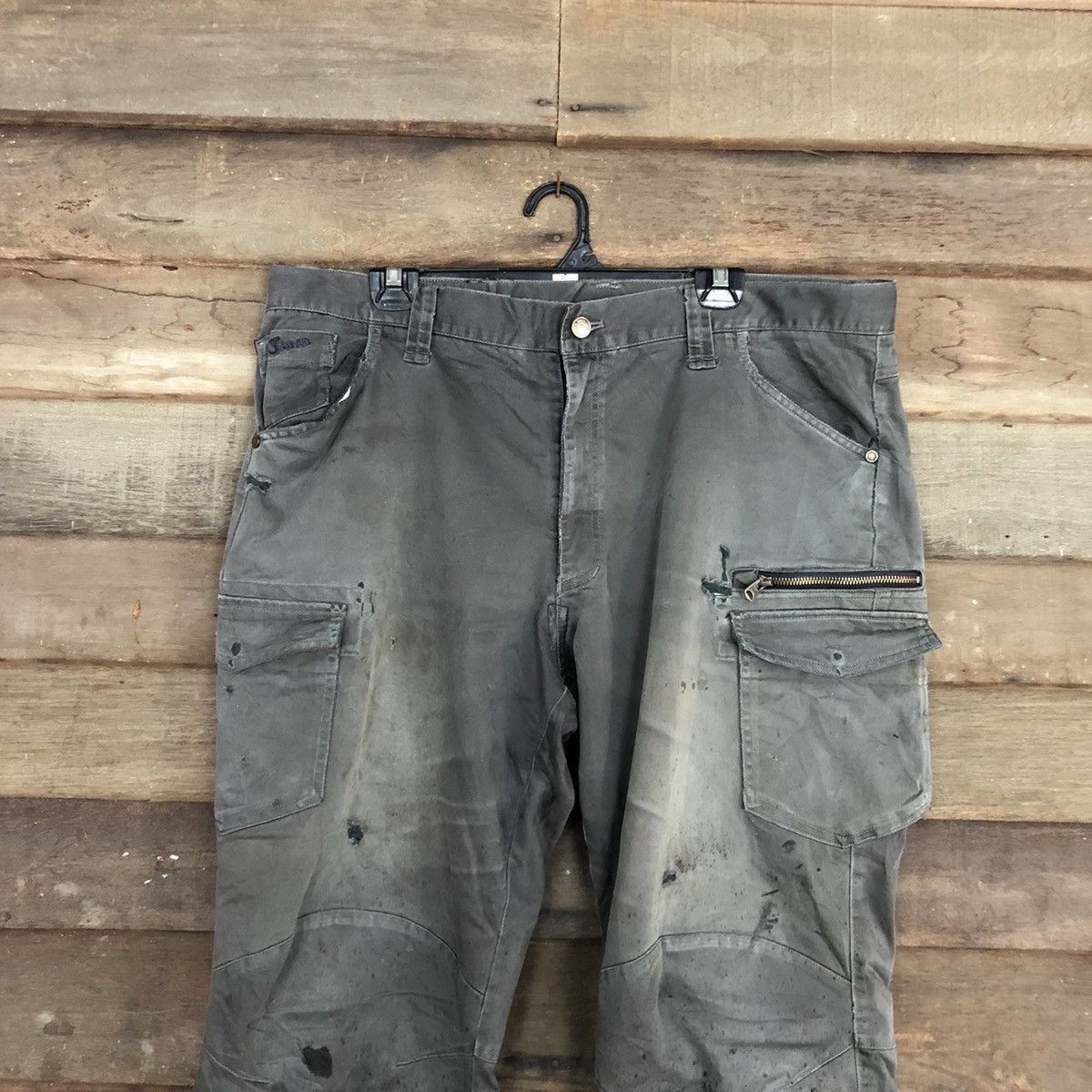 Japanese Brand Jawin Grey Multipocket Tactical Cargo Pants #A031 Size US 38 / EU 54 - 2 Thumbnail