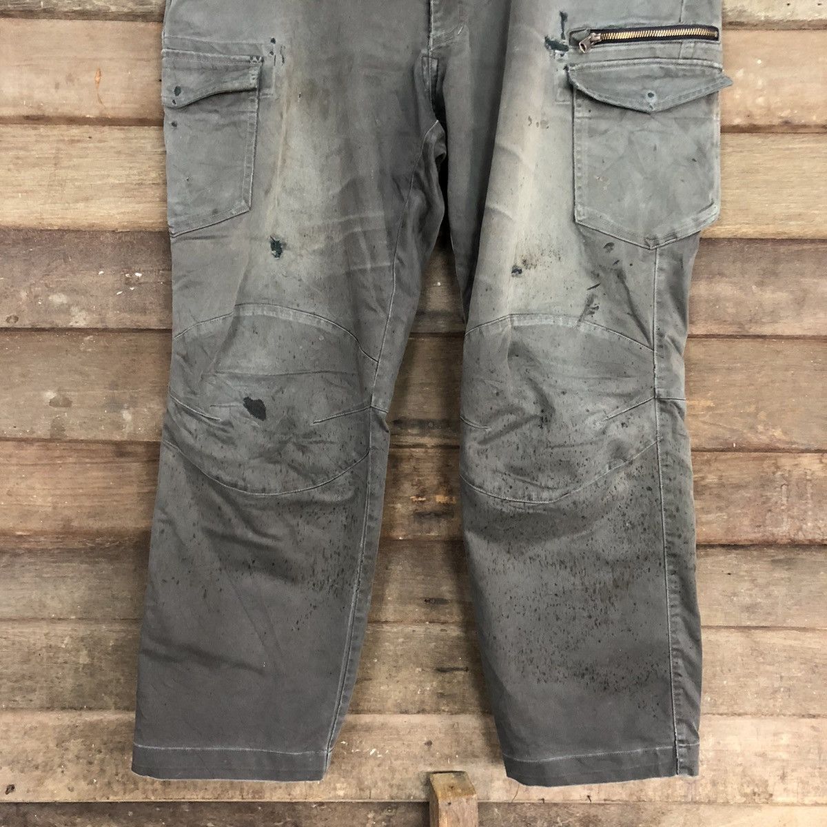 Japanese Brand Jawin Grey Multipocket Tactical Cargo Pants #A031 Size US 38 / EU 54 - 3 Thumbnail