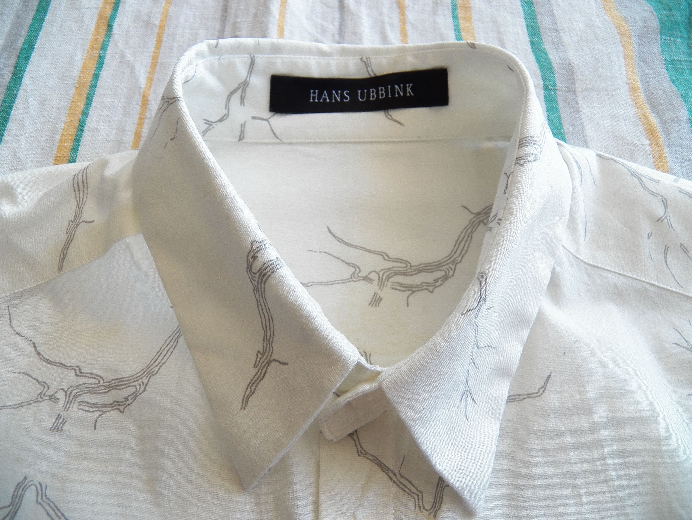 Other Hans Ubbink SHIRT XL Fits M-L slim fit cream white branches Size US XL / EU 56 / 4 - 5 Thumbnail