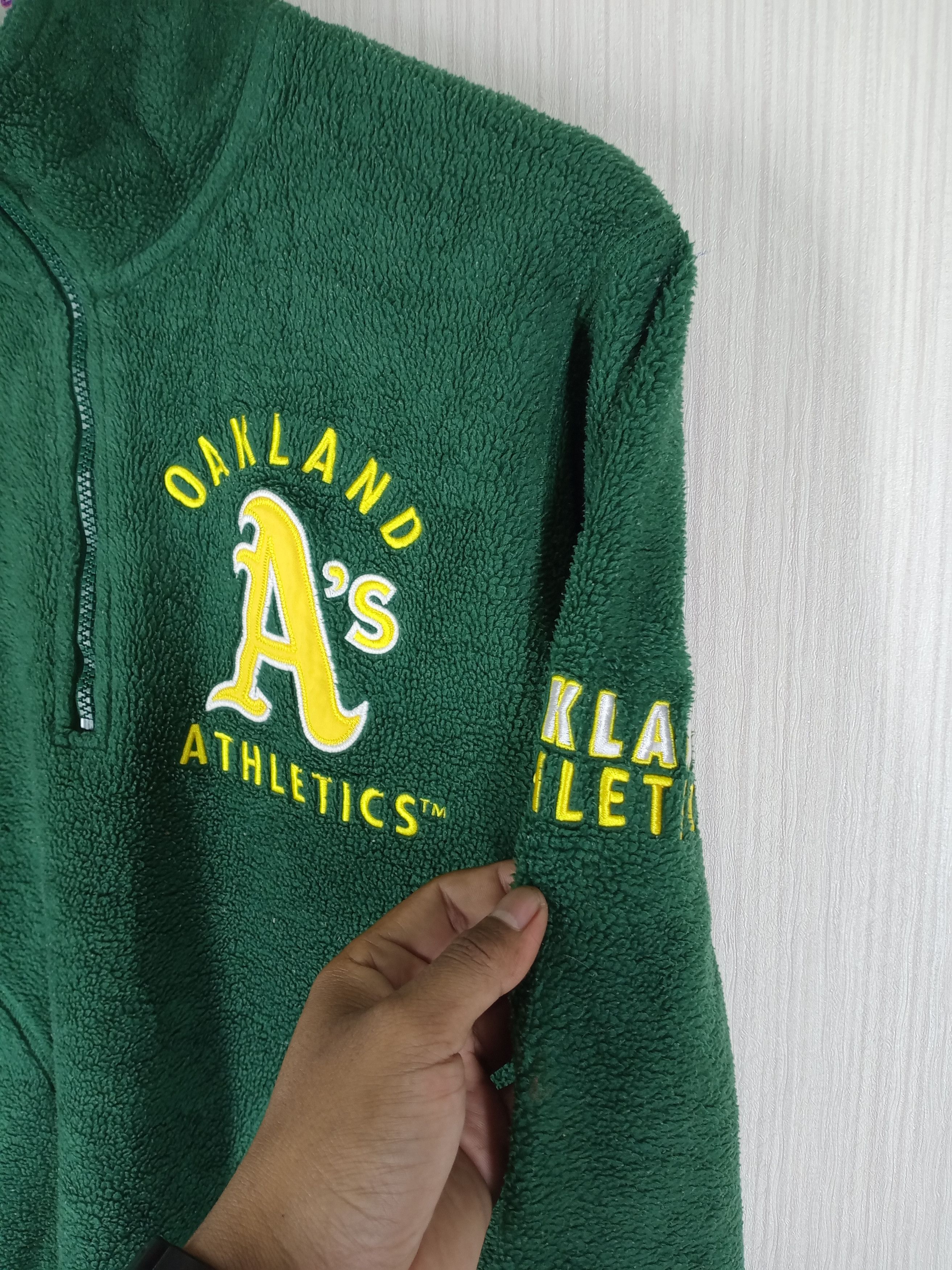 MLB Vintage Oakland Athletics MLB Fleece Half Zipper Size US M / EU 48-50 / 2 - 5 Thumbnail