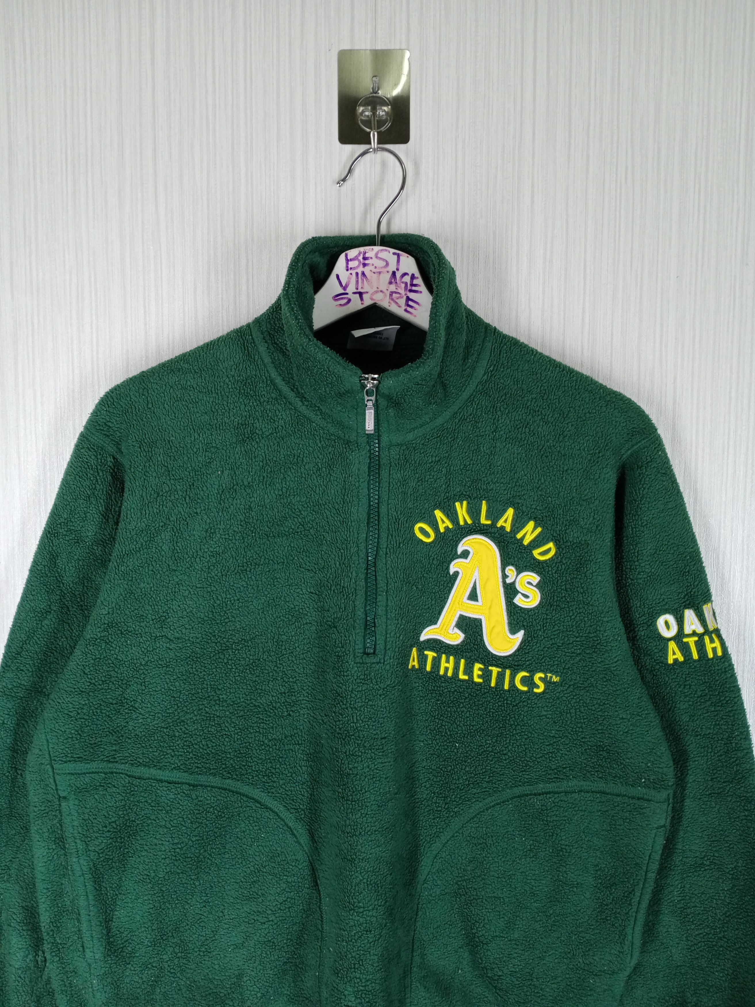 MLB Vintage Oakland Athletics MLB Fleece Half Zipper Size US M / EU 48-50 / 2 - 6 Thumbnail