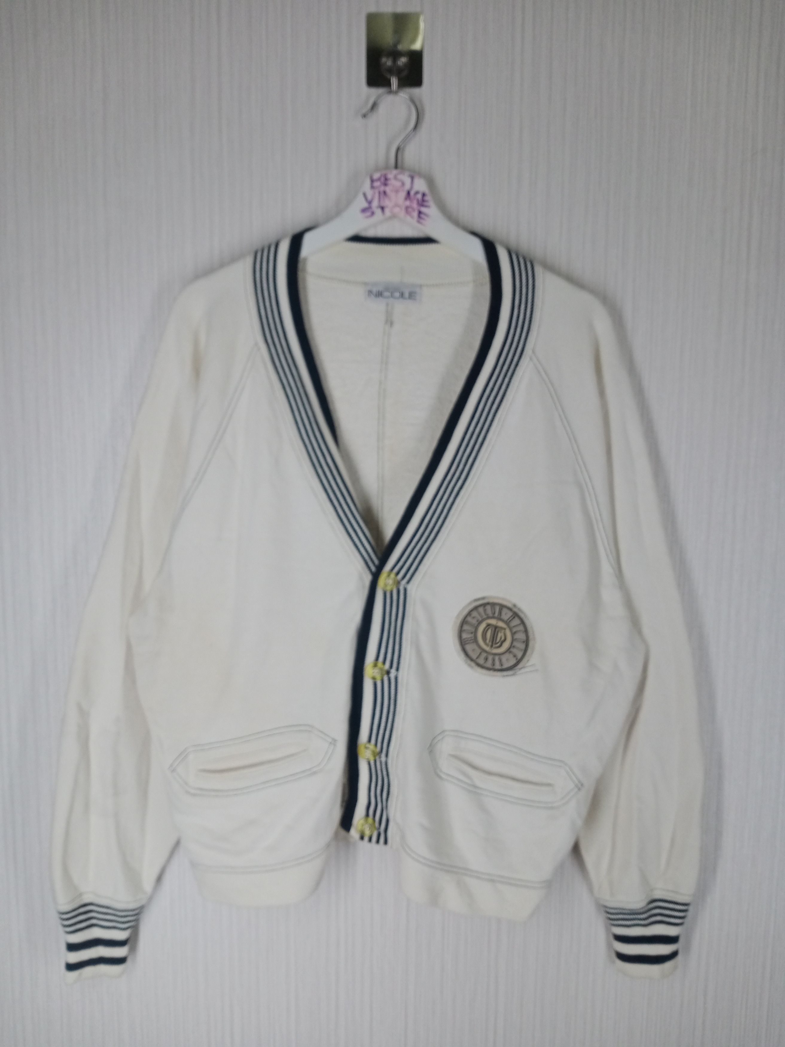 Japanese Brand Vintage Monsieur Nicole Vintage Cardigan Size US L / EU 52-54 / 3 - 1 Thumbnail