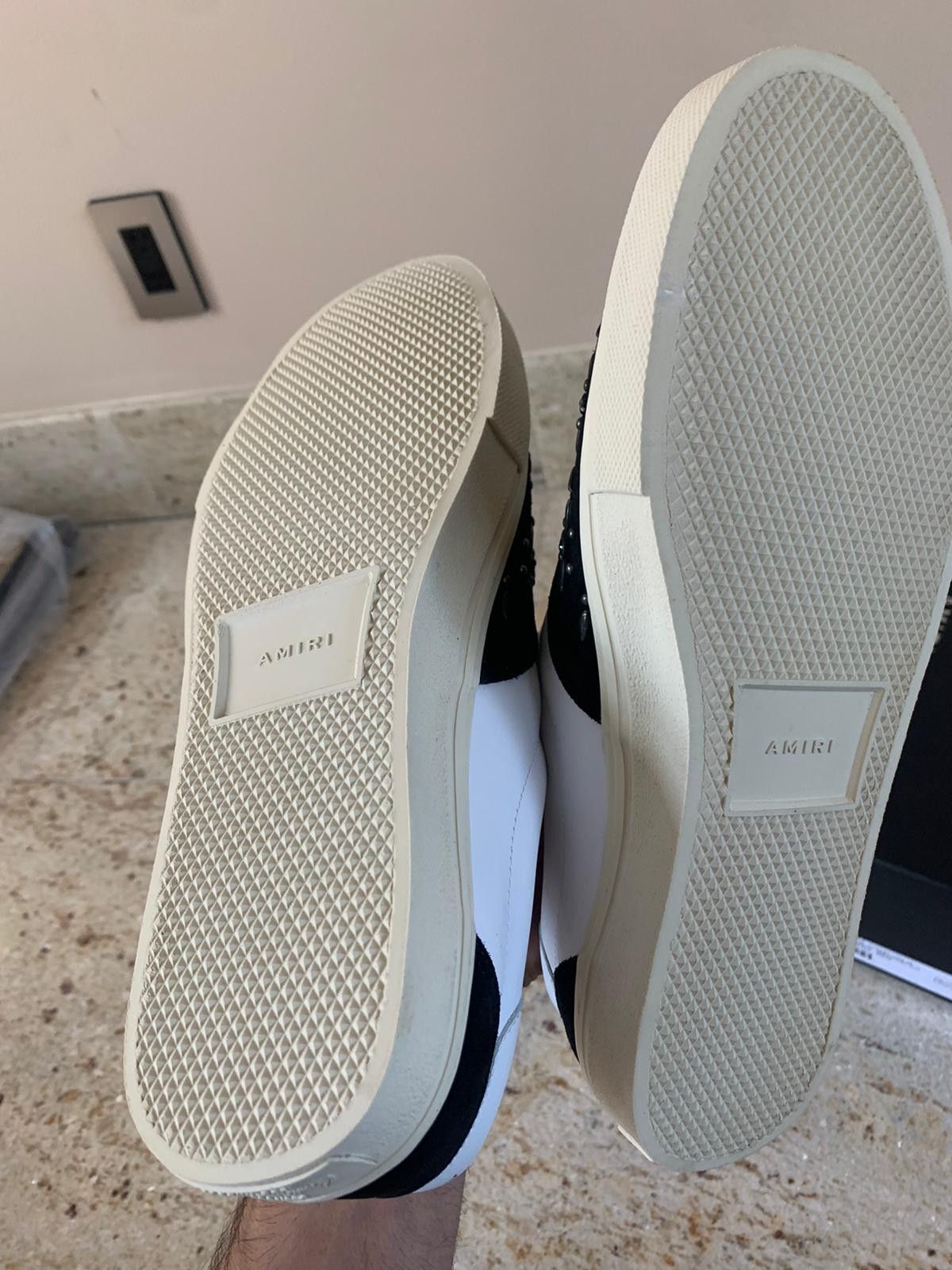 Amiri Studded Lace Up Sneakers, Low Top in Black & White Size US 7 / EU 40 - 14 Thumbnail