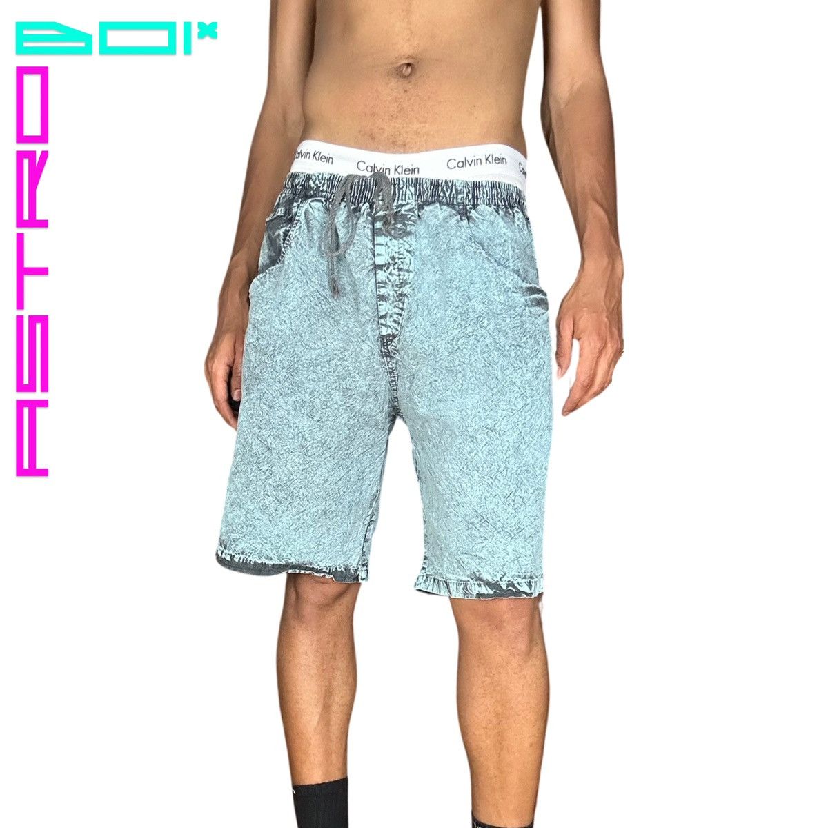 Other Vintage Acid Washed Blue Shorts - 32" / Medium Size US 32 / EU 48 - 2 Thumbnail