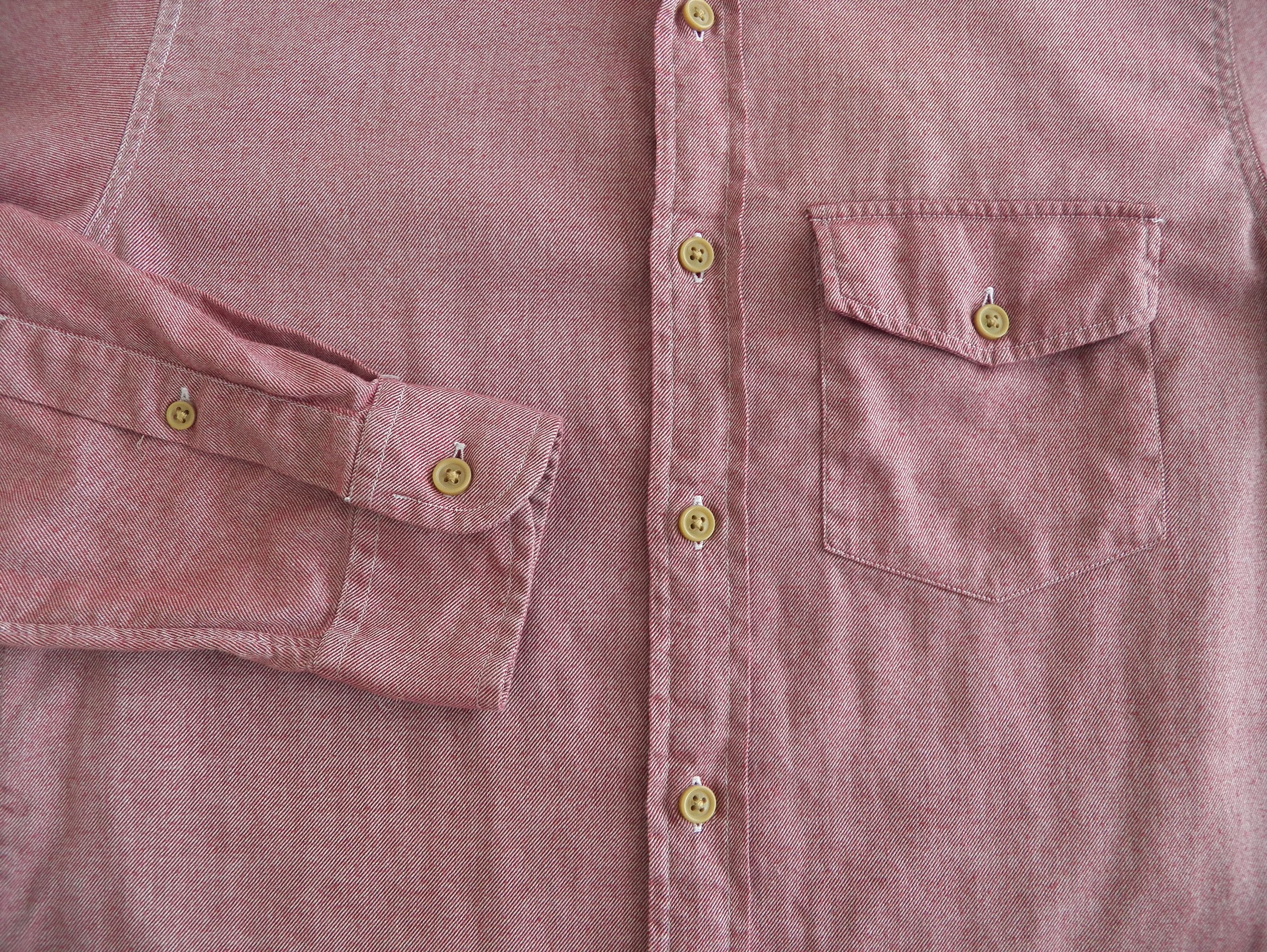 J.Crew MENS Work SHIRT Diagonal Twill Brushed cotton pink red Size US XS / EU 42 / 0 - 2 Thumbnail