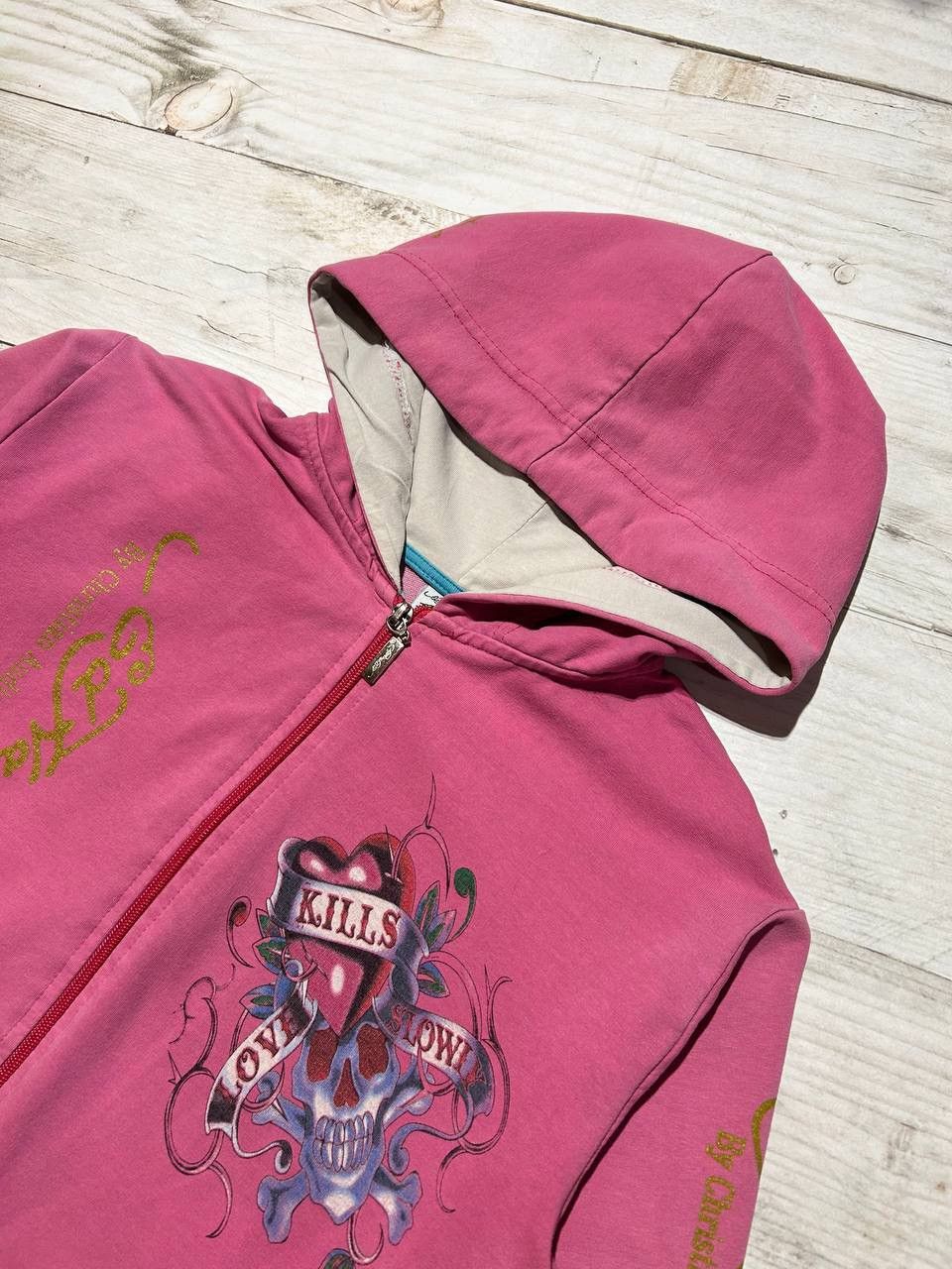 Ed Hardy Vintage Ed Hardy By Christian Audigier Hoodie Y2K Zip Up Size M / US 6-8 / IT 42-44 - 5 Thumbnail