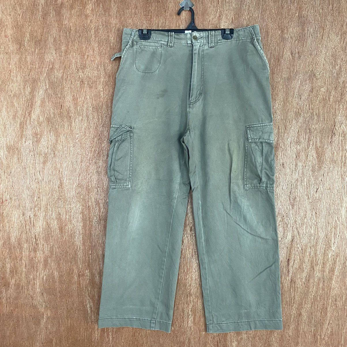 image of Skategang x Think Skateboards Vintage Vans Multipocket Cargo Pants C785 in Grey, Men's (Size 32)