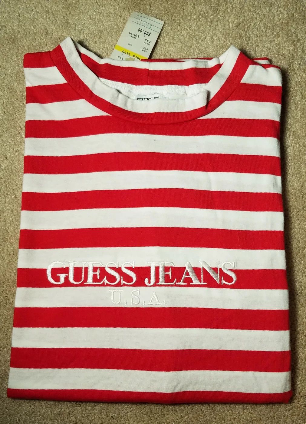 Guess New Vintage Guess Striped Red Medium Candy Cane ASAP Macys Size US M / EU 48-50 / 2 - 1 Thumbnail