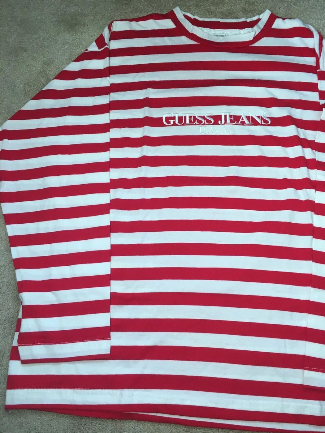 Guess New Vintage Guess Striped Red Medium Candy Cane ASAP Macys Size US M / EU 48-50 / 2 - 5 Thumbnail