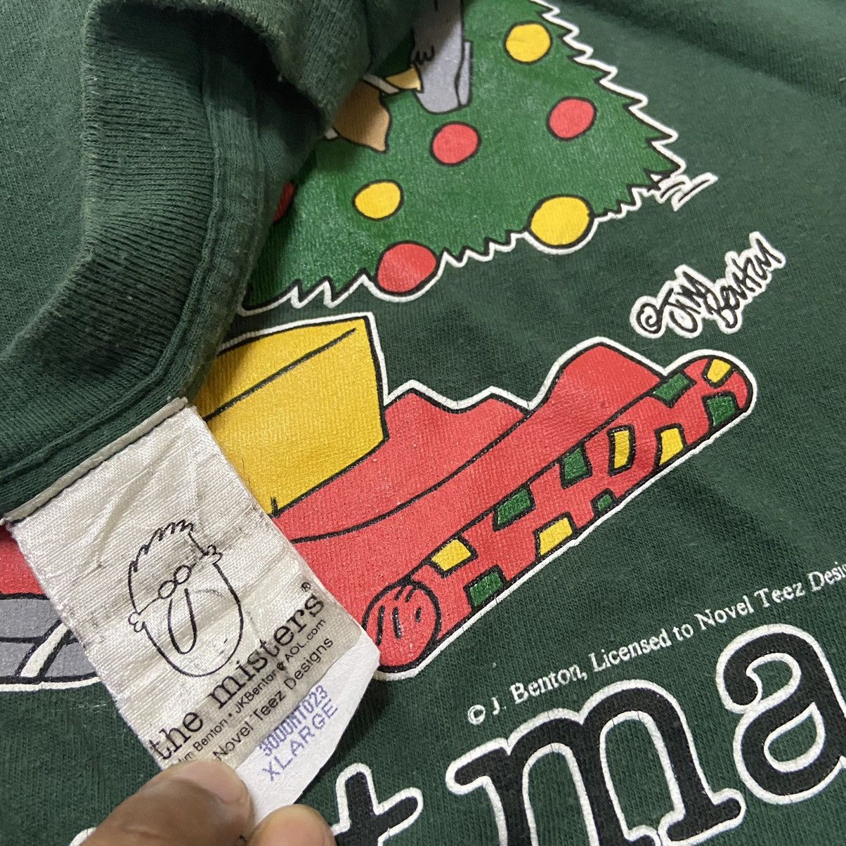 Cartoon Network Vintage 90s jim benton tshirt mr christmas Size US XXL / EU 58 / 5 - 3 Thumbnail
