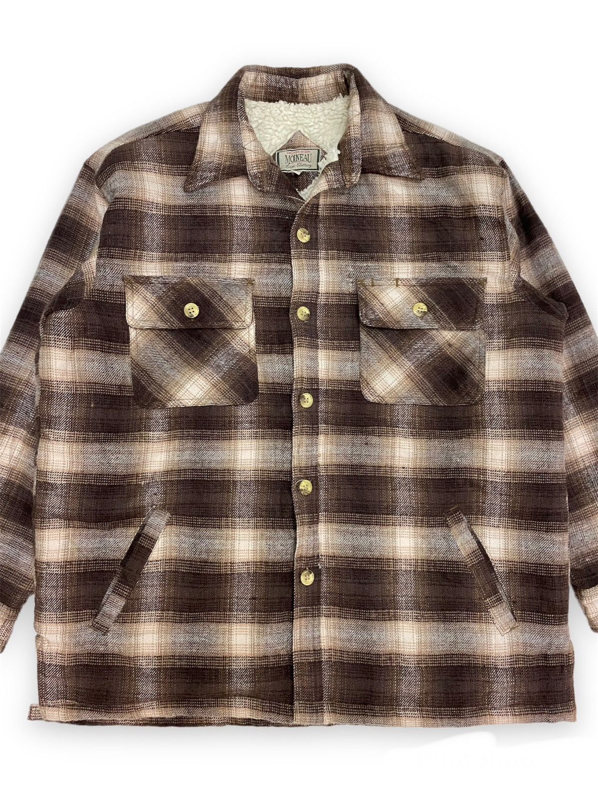 Flannel × Japanese Brand × Vintage Vintage Japanese Brand Moineau Wool Sherpa Flannel Jacket Size US L / EU 52-54 / 3 - 3 Thumbnail