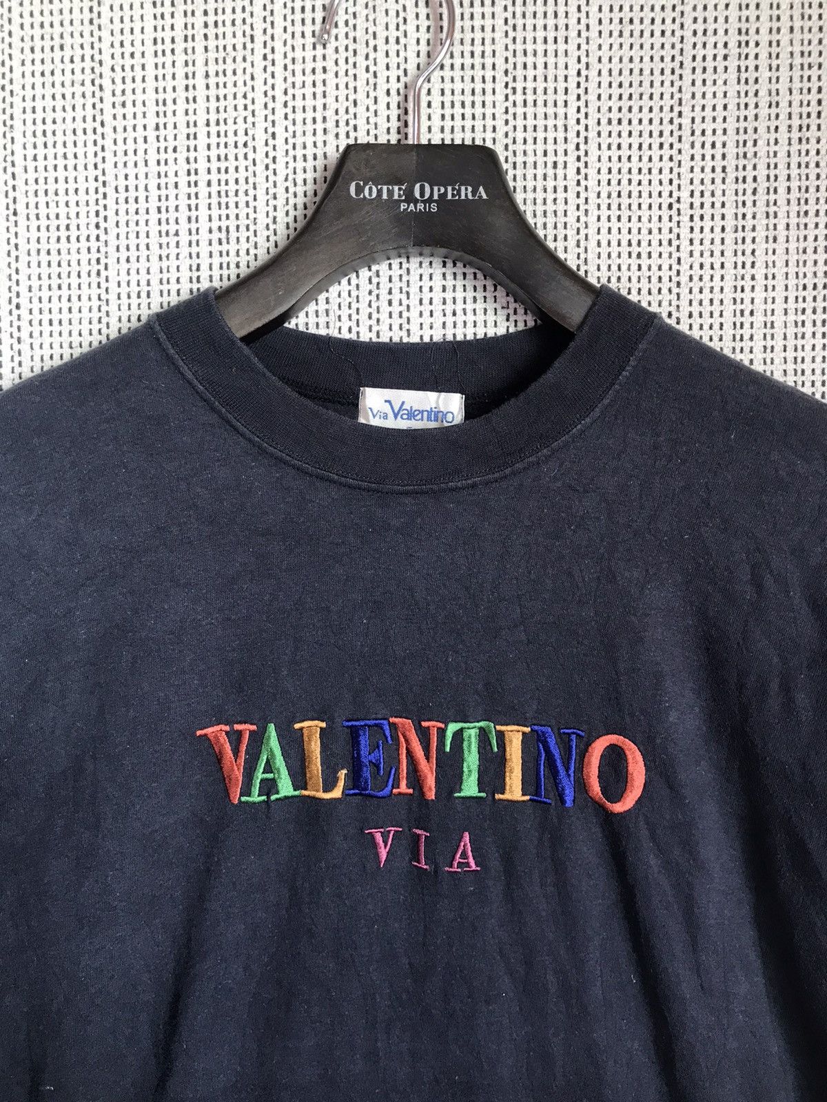 Vintage VINTAGE VALENTINO VIA SPELLOUT TSHIRT MULTICOLOUR Size US M / EU 48-50 / 2 - 3 Thumbnail
