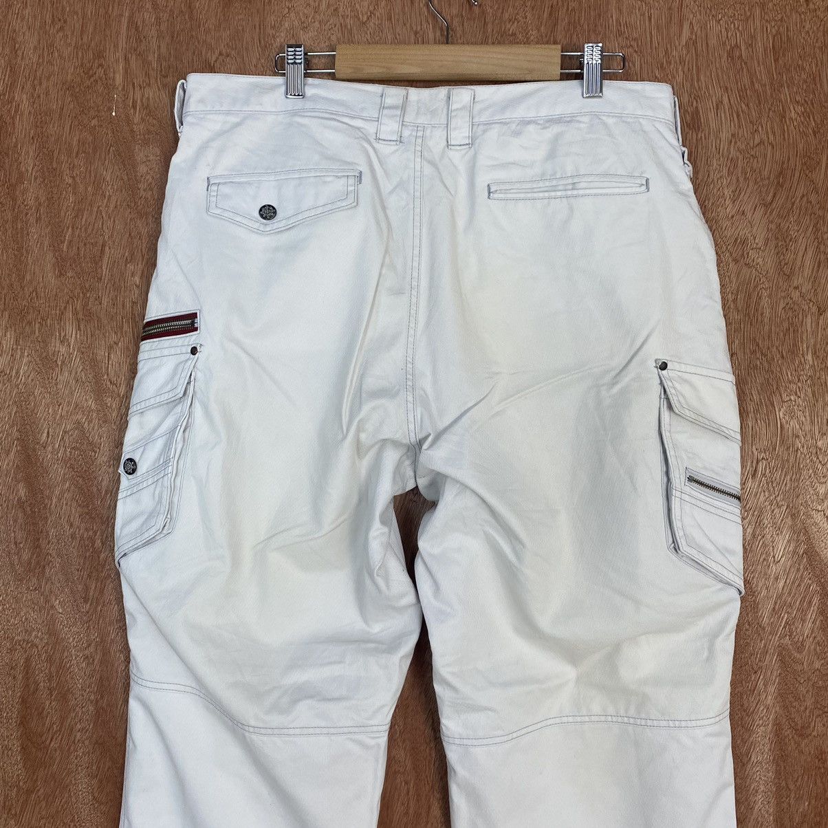 Japanese Brand Jawin White Multipocket Cargo Pants #c809 Size US 34 / EU 50 - 10 Thumbnail