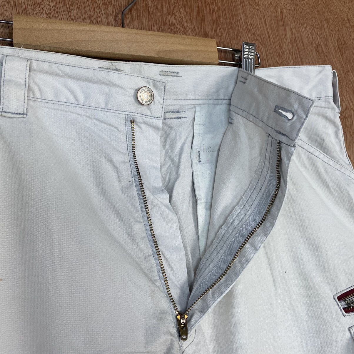 Japanese Brand Jawin White Multipocket Cargo Pants #c809 Size US 34 / EU 50 - 8 Thumbnail