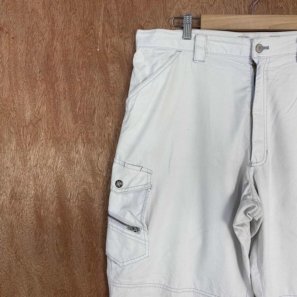 Japanese Brand Jawin White Multipocket Cargo Pants #c809 Size US 34 / EU 50 - 5 Thumbnail