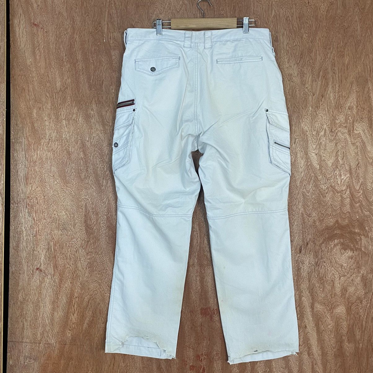 Japanese Brand Jawin White Multipocket Cargo Pants #c809 Size US 34 / EU 50 - 9 Thumbnail