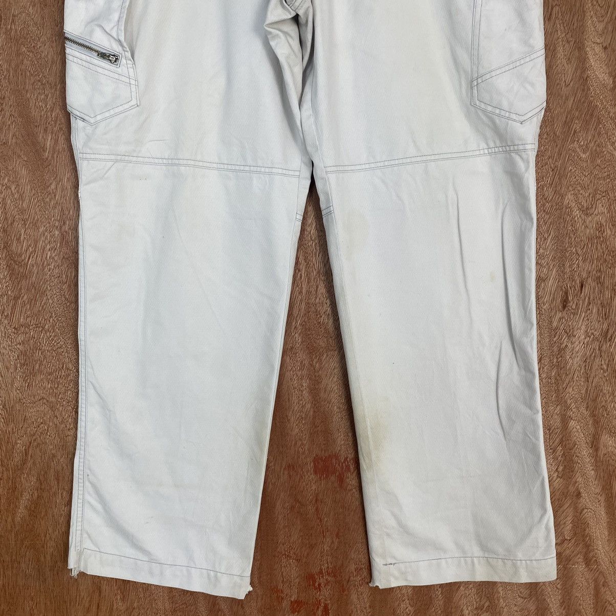 Japanese Brand Jawin White Multipocket Cargo Pants #c809 Size US 34 / EU 50 - 3 Thumbnail