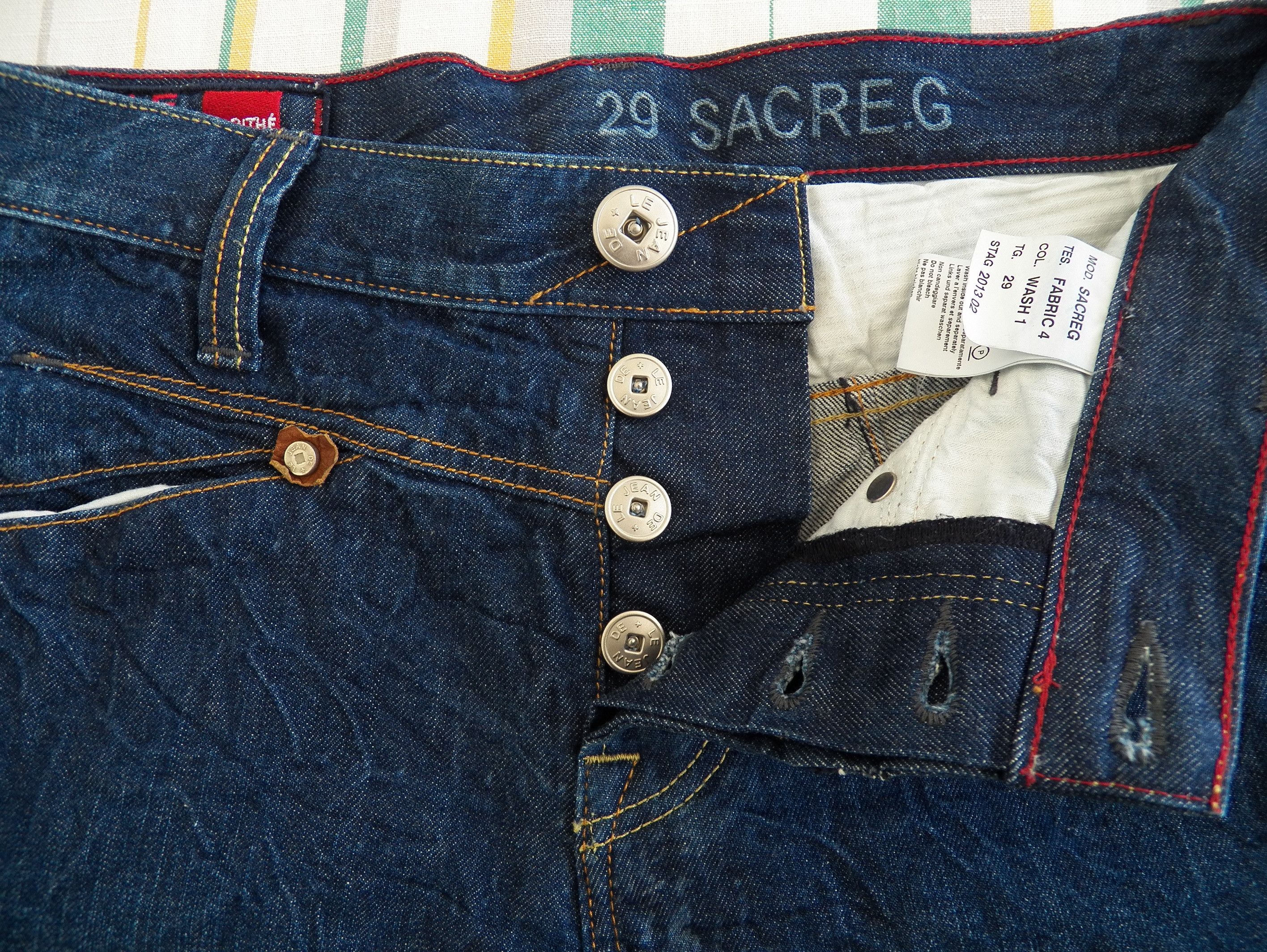 Marithe + Francois Girbaud MFG JEANS Sacre.G W29 L32 Blue straight tapered Size US 29 - 4 Thumbnail
