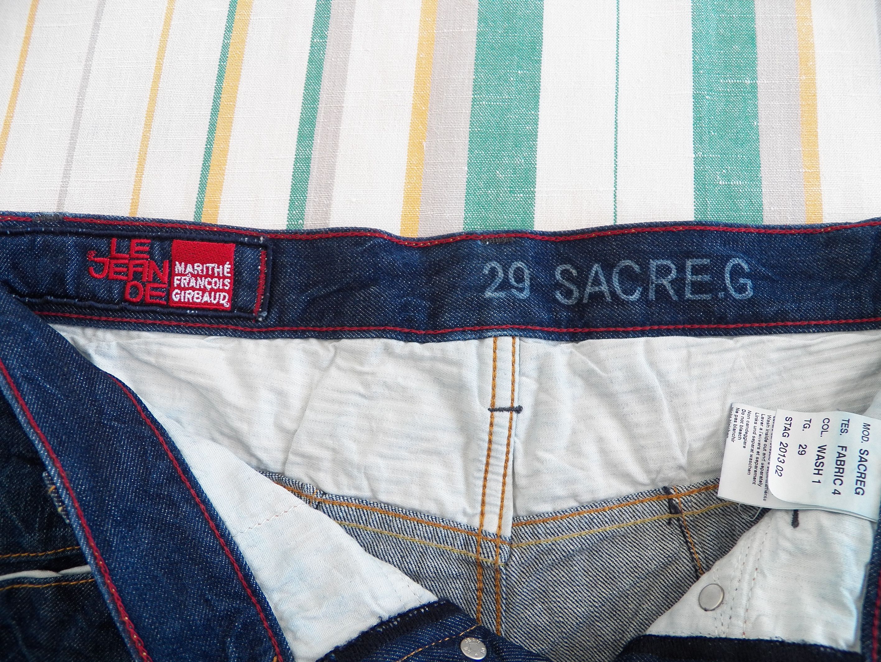 Marithe + Francois Girbaud MFG JEANS Sacre.G W29 L32 Blue straight tapered Size US 29 - 7 Thumbnail