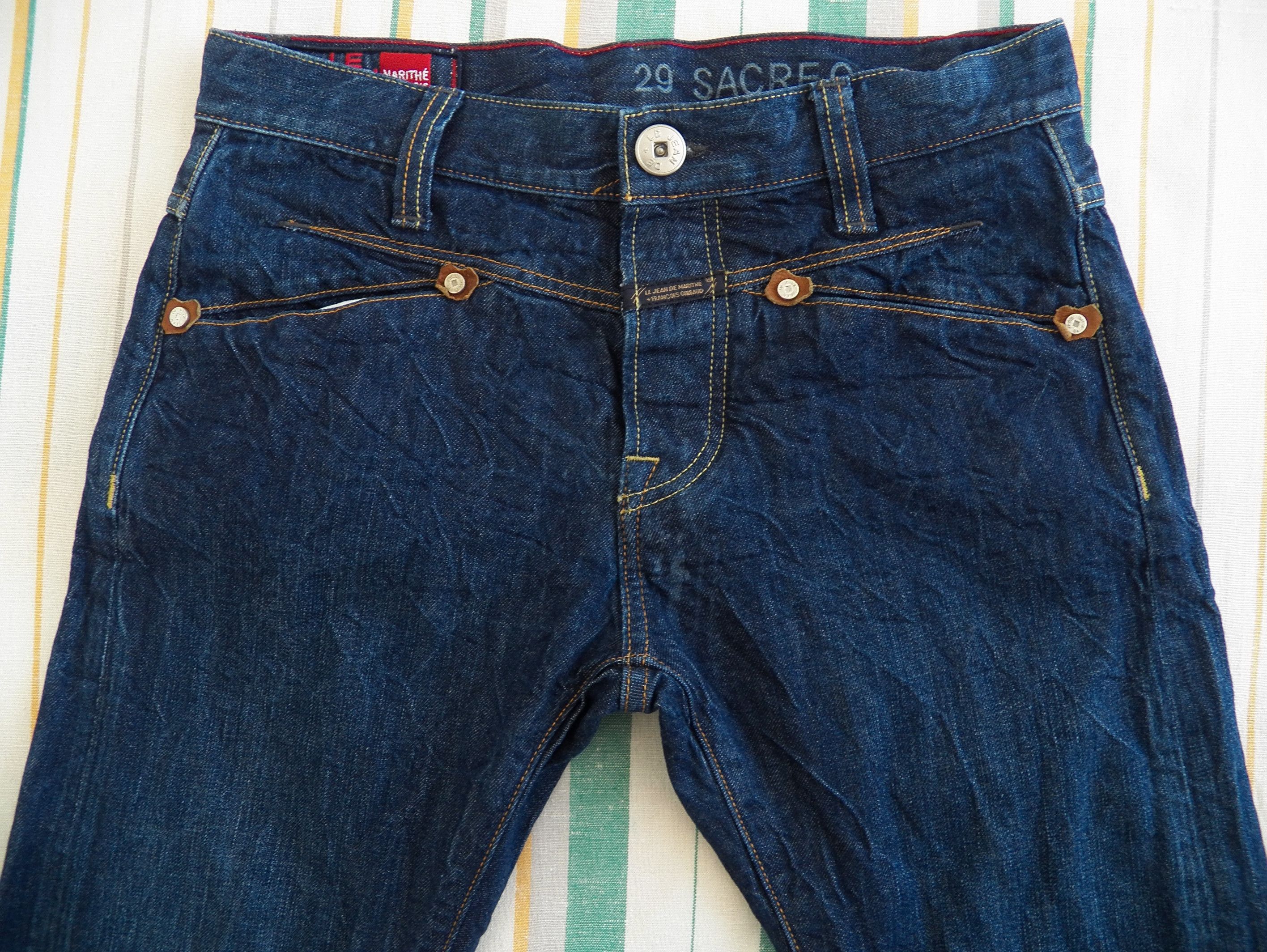 Marithe + Francois Girbaud MFG JEANS Sacre.G W29 L32 Blue straight tapered Size US 29 - 2 Thumbnail
