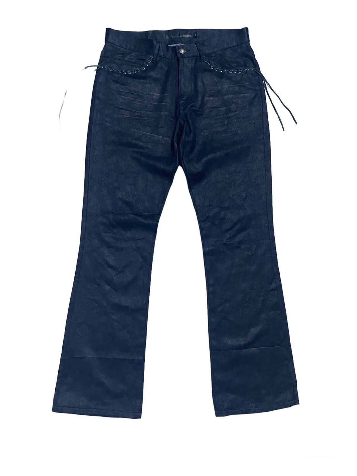image of Schlussel Waxed Bootcut Pants in Black, Men's (Size 32)