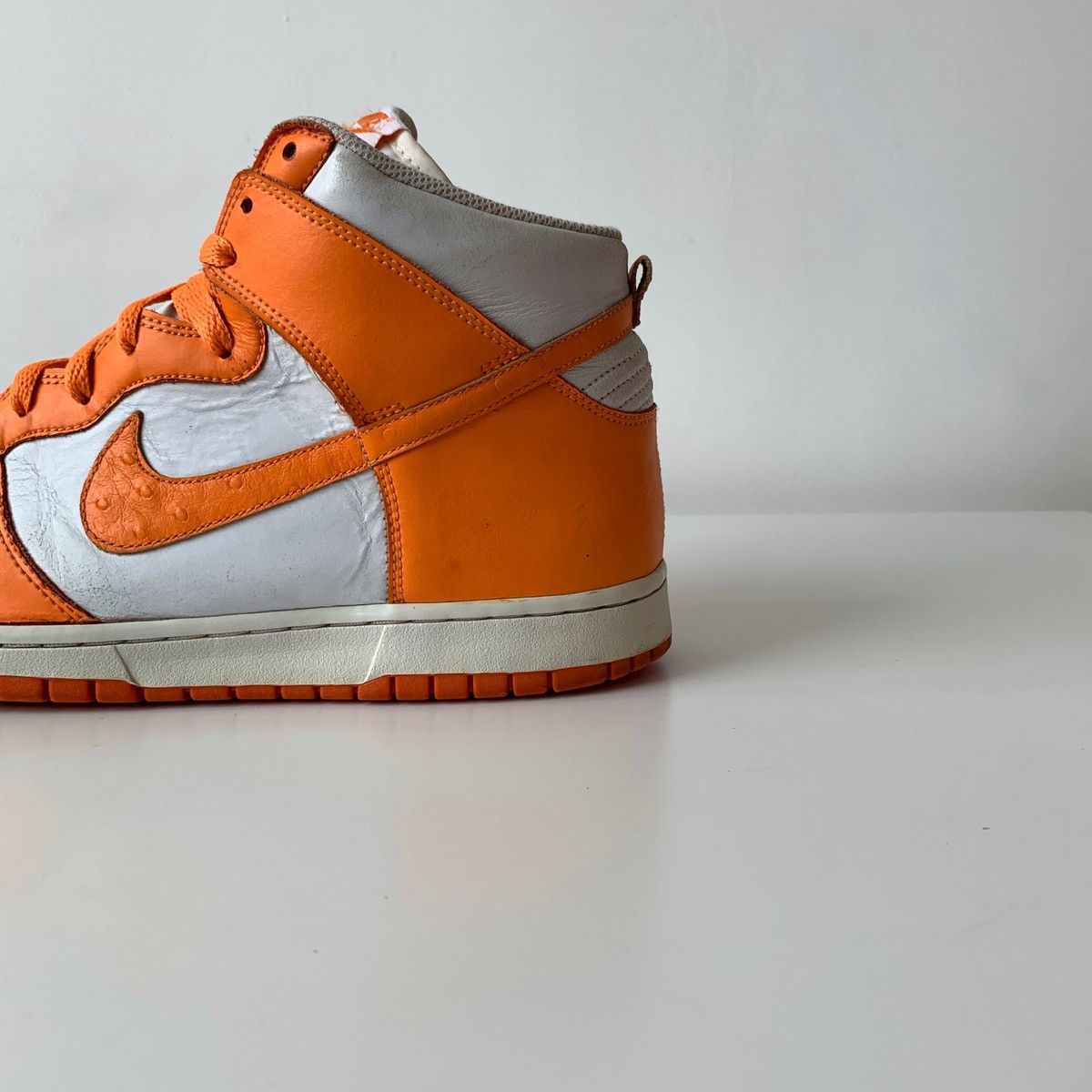 Nike 2011 Nike Dunk High Ostrich Pack Mandarin Orange Size US 12 / EU 45 - 10 Thumbnail
