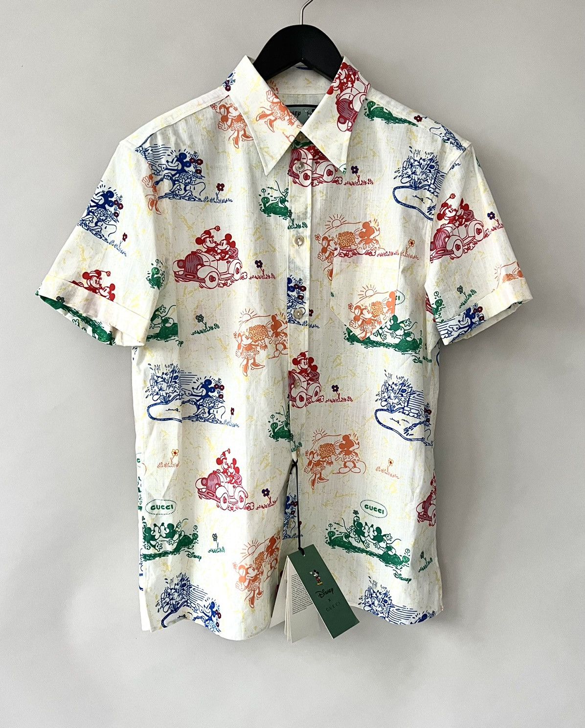 🔥LIMITED🔥Gucci x Disney Mickey and Minnie Camp Collar Shirt