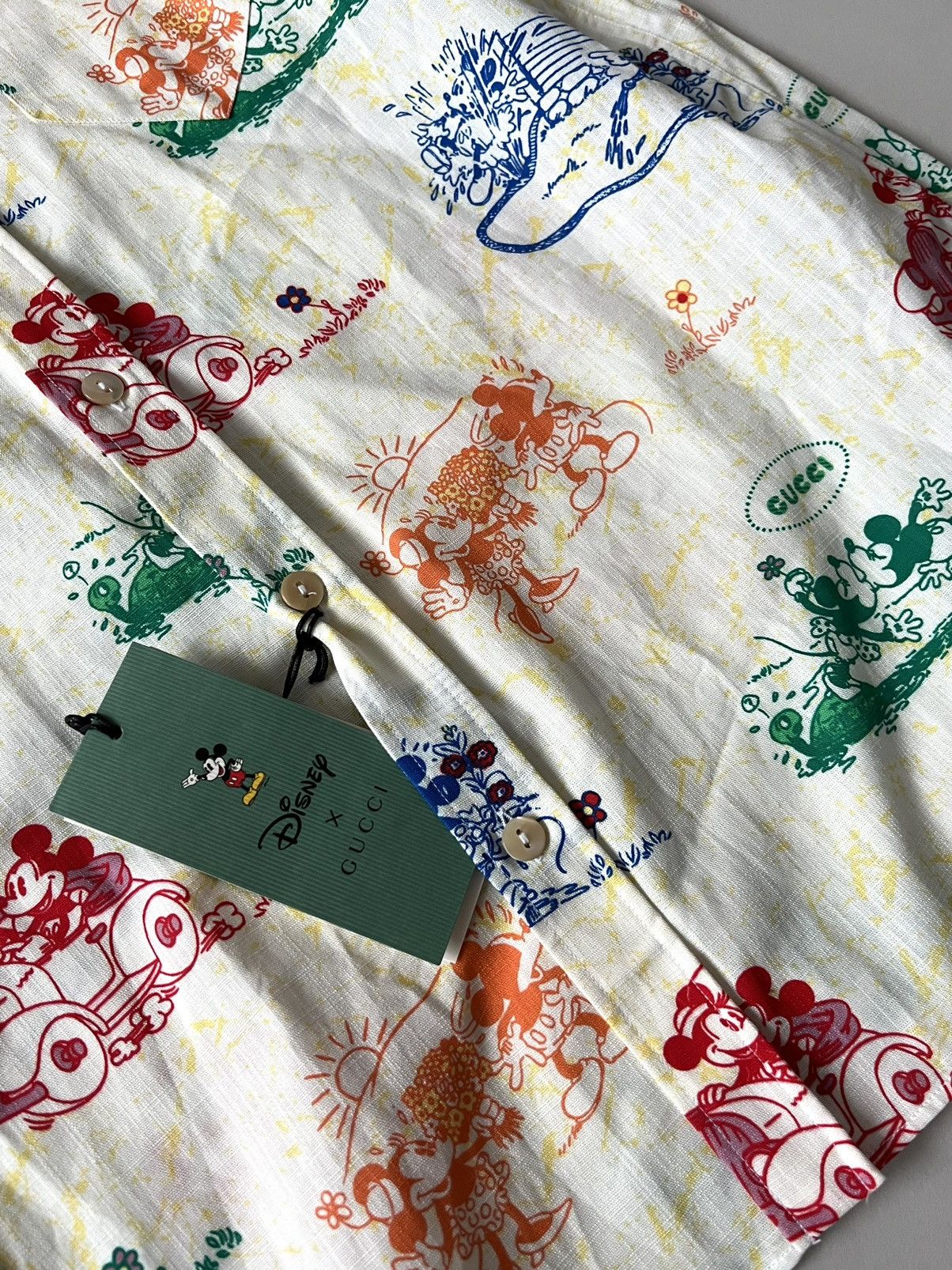 Disney × Gucci 🔥LIMITED🔥Gucci x Disney Mickey and Minnie Camp Collar Shirt Size US L / EU 52-54 / 3 - 4 Thumbnail