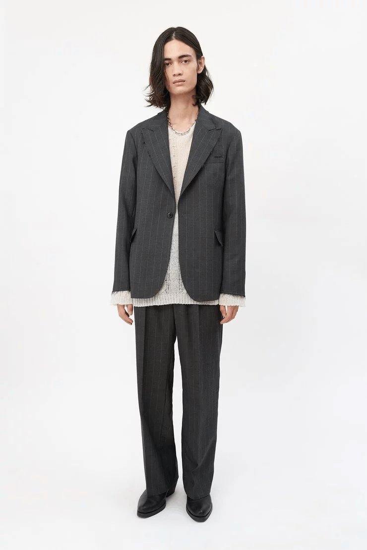 image of Our Legacy Pinstripe Blazer in Grey, Men's (Size Medium)