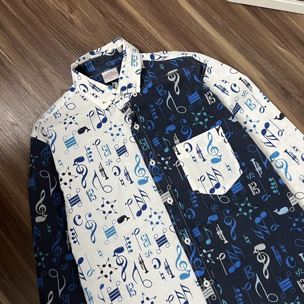 Japanese Brand Japanese Tone Music Pattern Long Sleeve Shirt Size US M / EU 48-50 / 2 - 2 Thumbnail