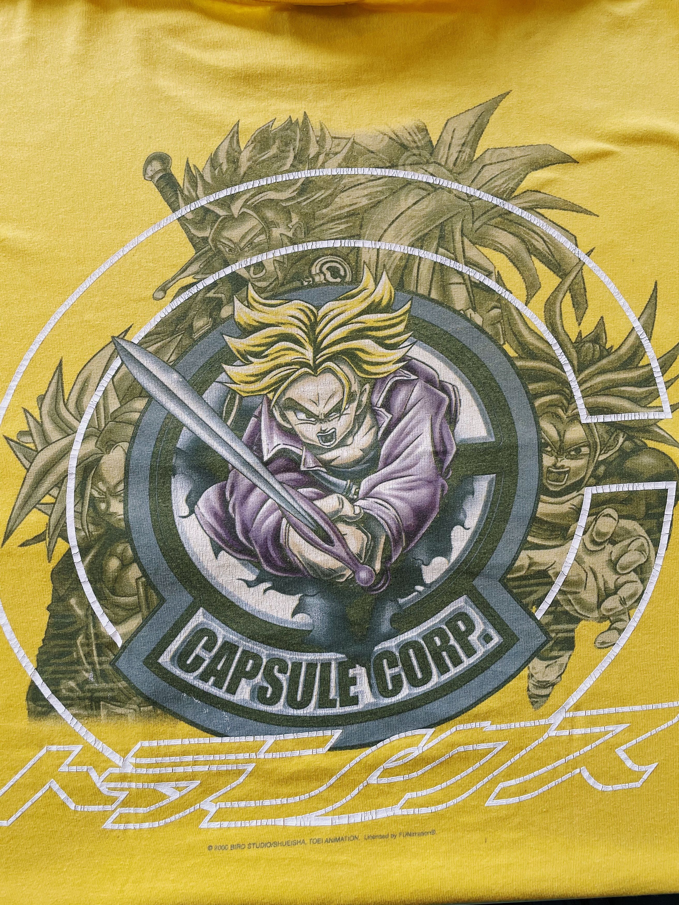 Anime × Cartoon Network × Vintage Vintage 2000 Dragon Ball Z Trunks Licensed T-shirt Yellow Size US XL / EU 56 / 4 - 3 Thumbnail