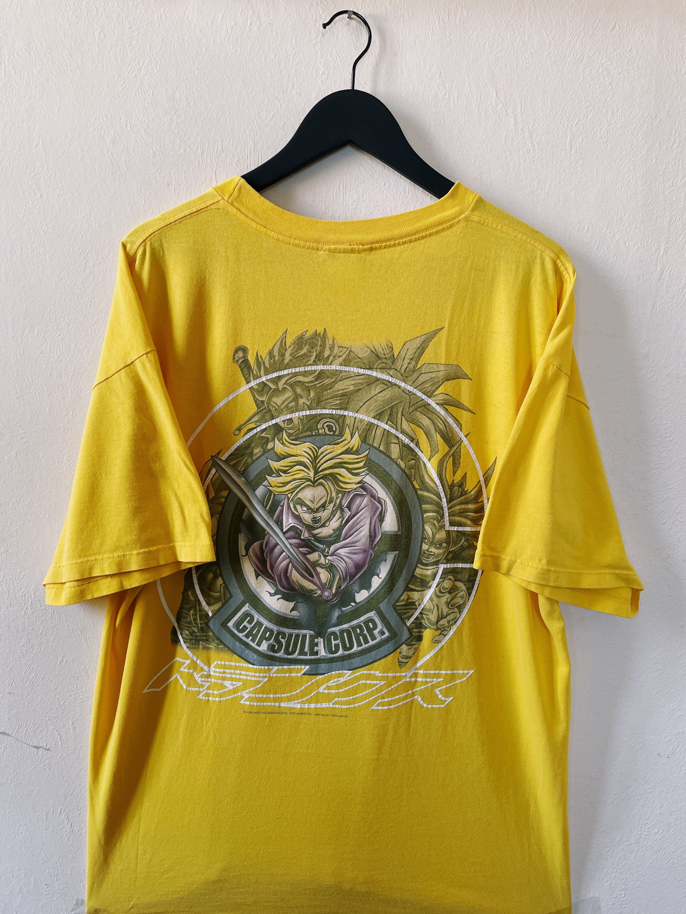 Anime × Cartoon Network × Vintage Vintage 2000 Dragon Ball Z Trunks Licensed T-shirt Yellow Size US XL / EU 56 / 4 - 1 Thumbnail
