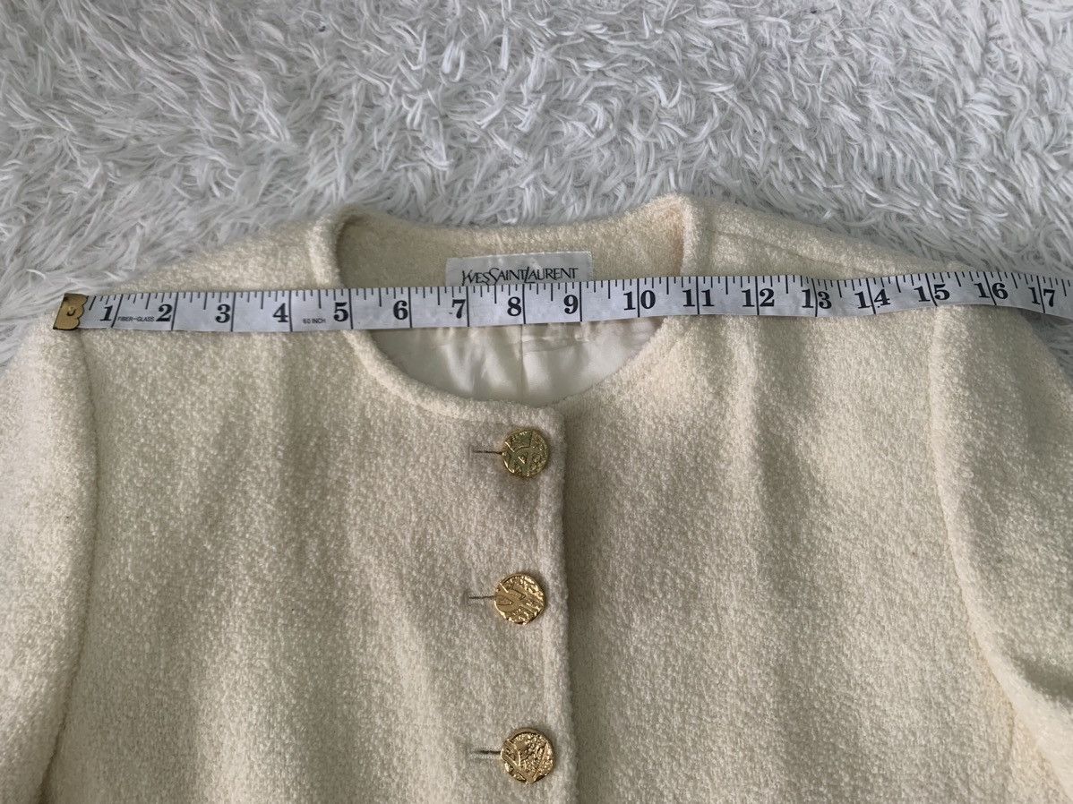 Yves Saint Laurent Vtg YSL Yves Saint Laurent Tweed Style Jacket Size XS / US 0-2 / IT 36-38 - 8 Thumbnail
