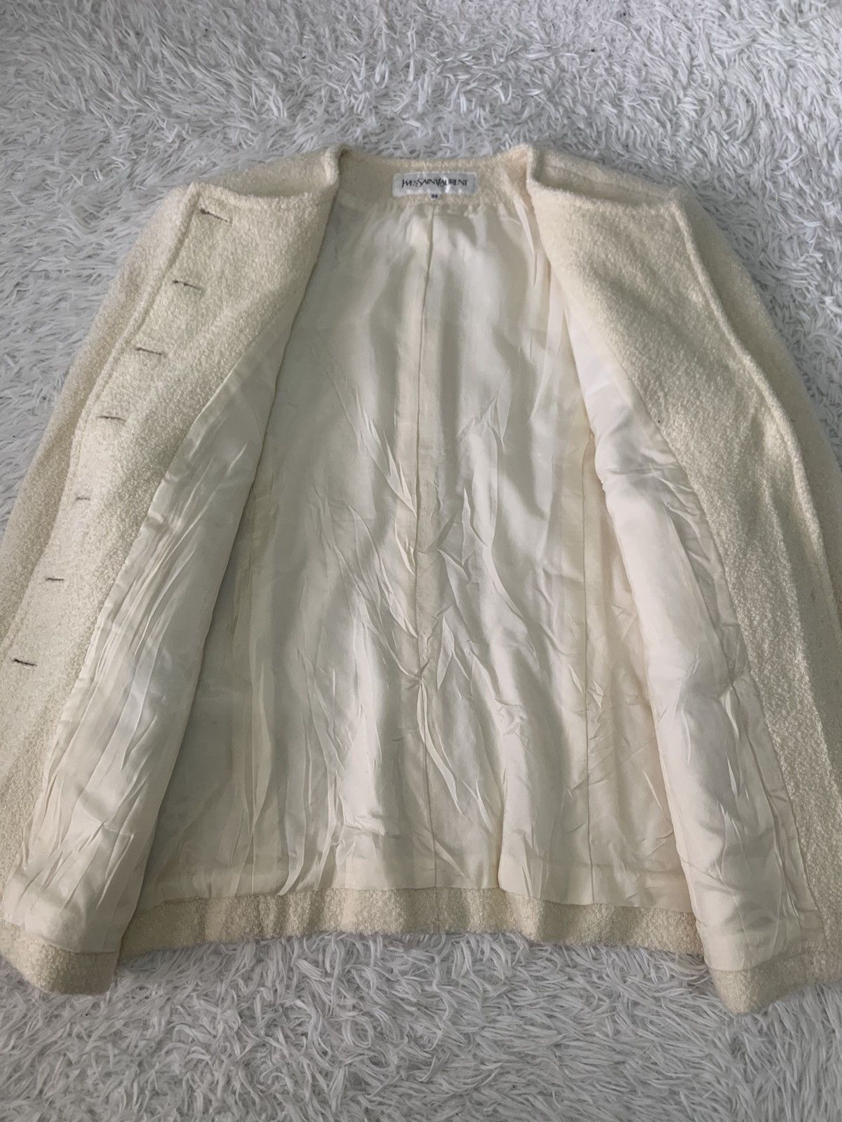 Yves Saint Laurent Vtg YSL Yves Saint Laurent Tweed Style Jacket Size XS / US 0-2 / IT 36-38 - 6 Thumbnail
