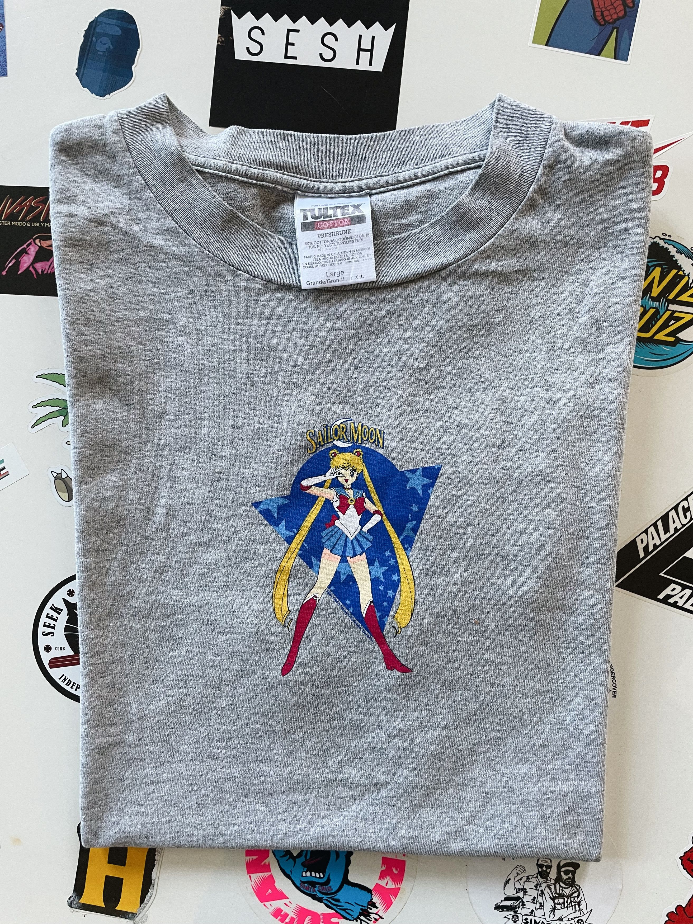 Anime × Cartoon Network × Vintage Vintage 1996 Sailor Moon Licensed T-shirt Gray Size US L / EU 52-54 / 3 - 6 Thumbnail