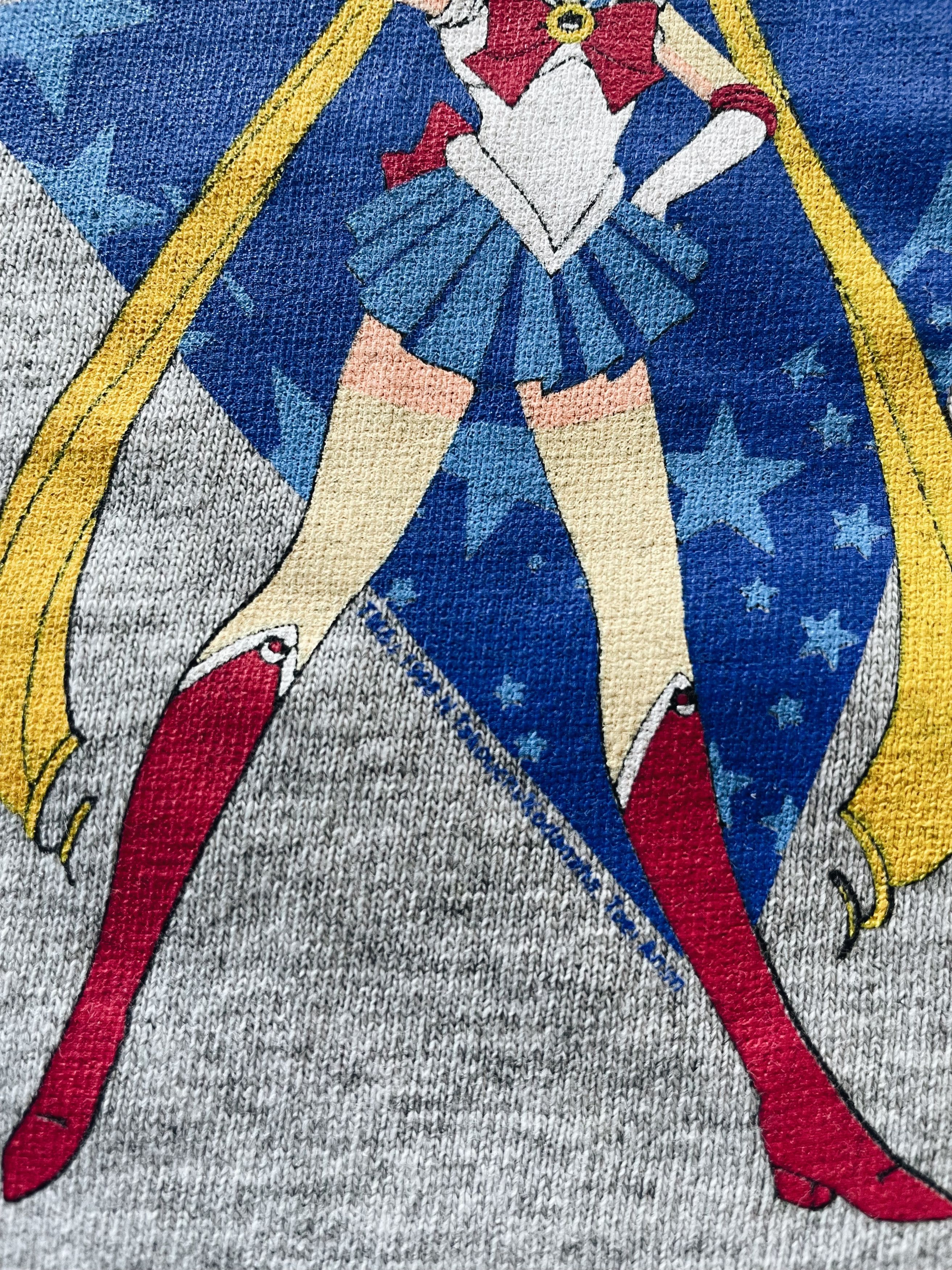 Anime × Cartoon Network × Vintage Vintage 1996 Sailor Moon Licensed T-shirt Gray Size US L / EU 52-54 / 3 - 4 Thumbnail