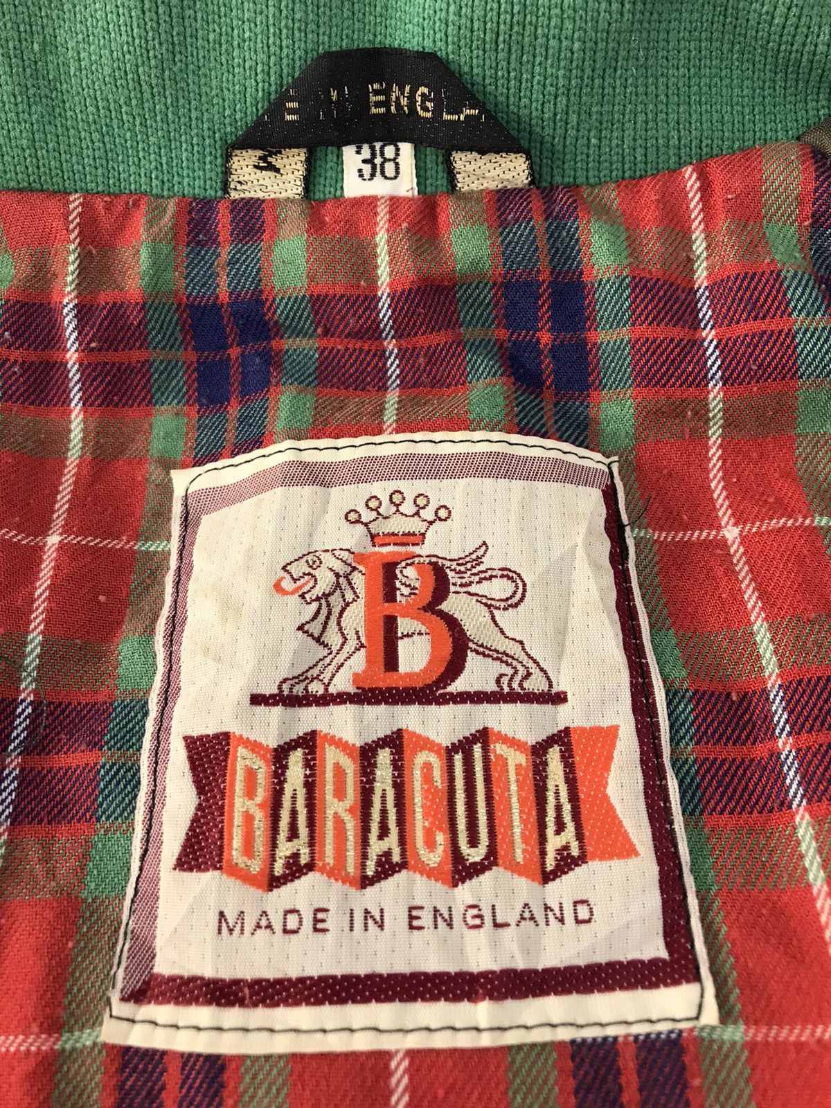 Baracuta × Vintage 90s Baracuta England G9 Bomber Jacket Plaid Checked Tartan Size US L / EU 52-54 / 3 - 6 Thumbnail