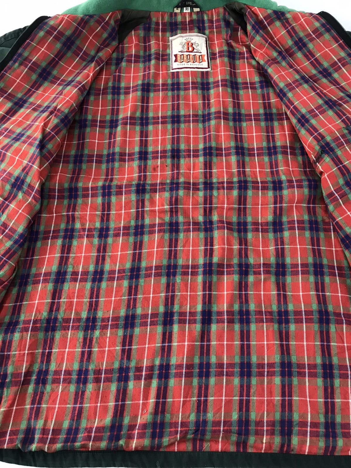 Baracuta × Vintage 90s Baracuta England G9 Bomber Jacket Plaid Checked Tartan Size US L / EU 52-54 / 3 - 5 Thumbnail
