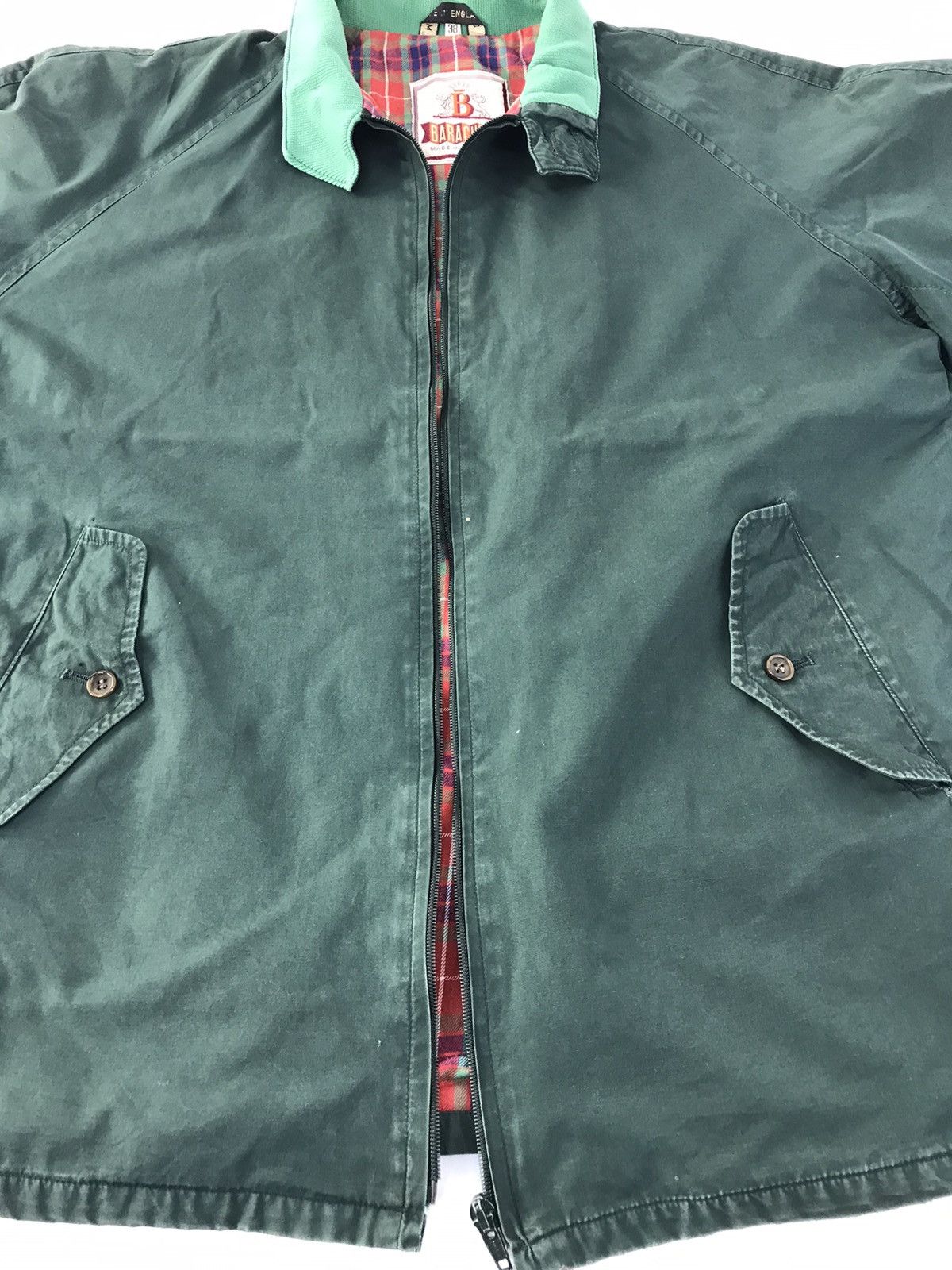 Baracuta × Vintage 90s Baracuta England G9 Bomber Jacket Plaid Checked Tartan Size US L / EU 52-54 / 3 - 4 Thumbnail