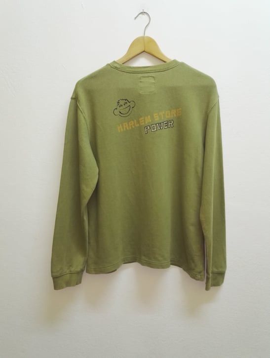 Japanese Brand 🔥STEALS🔥 Harlem Store Sweatshirt Crewneck Green Colour Size US M / EU 48-50 / 2 - 3 Thumbnail