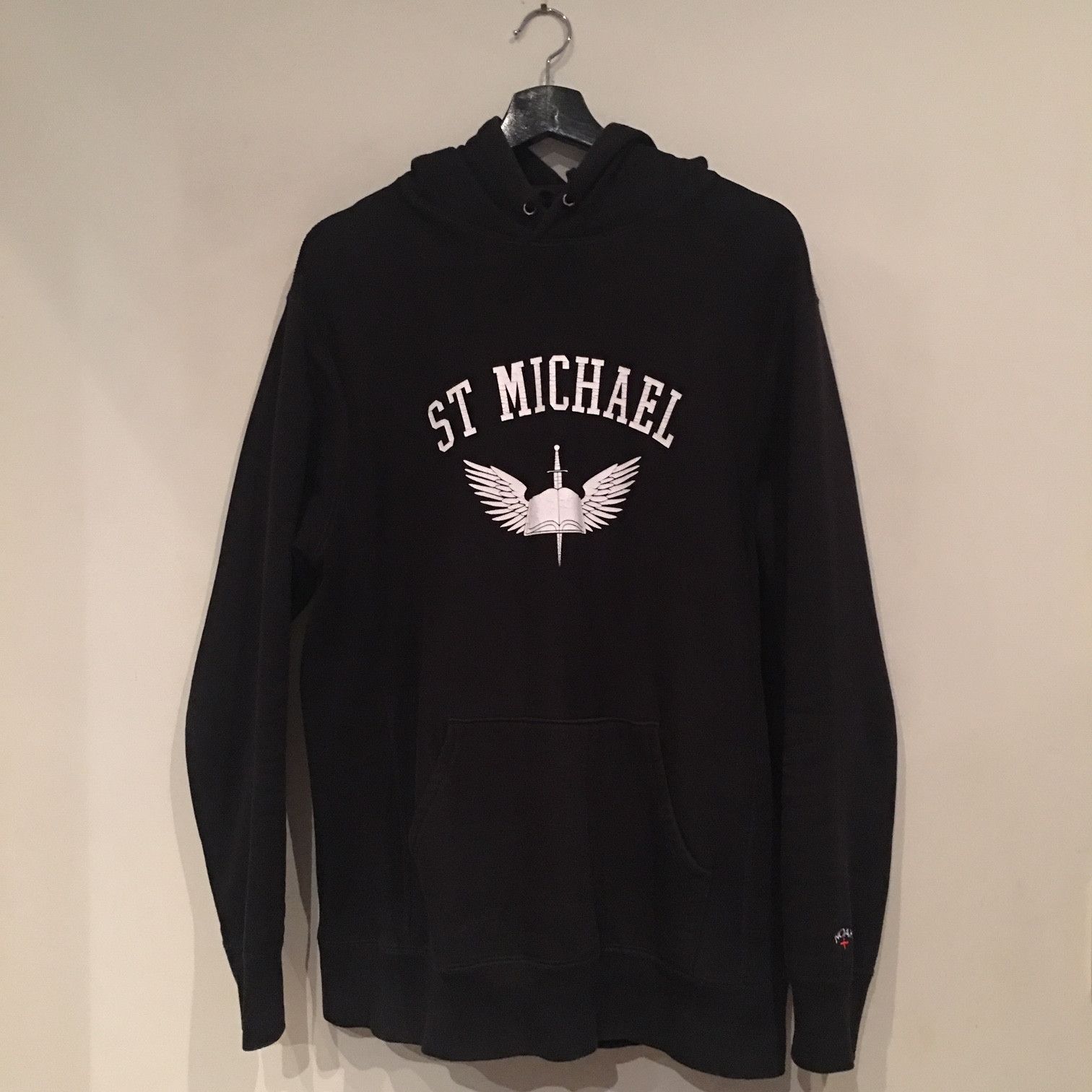Noah Noah Classic St Michael Hoodie Black | Grailed