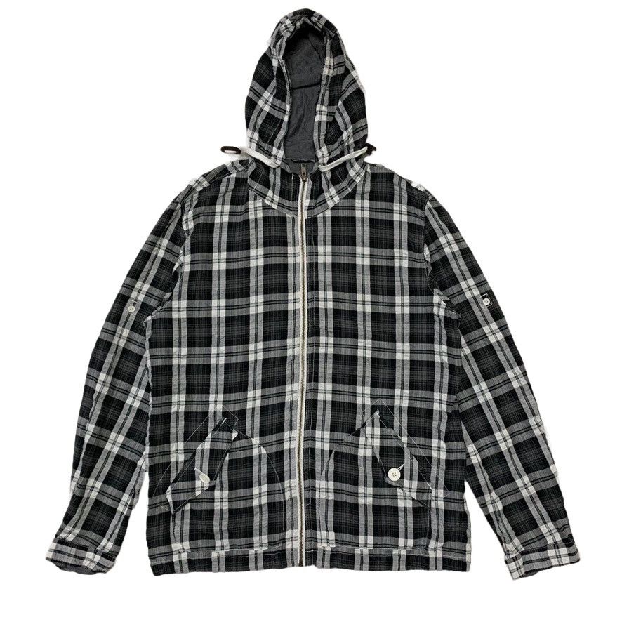 image of Smiths American x Vintage Smith's American Nice Checkered Style Jacket Hooded, Men's (Size Large)