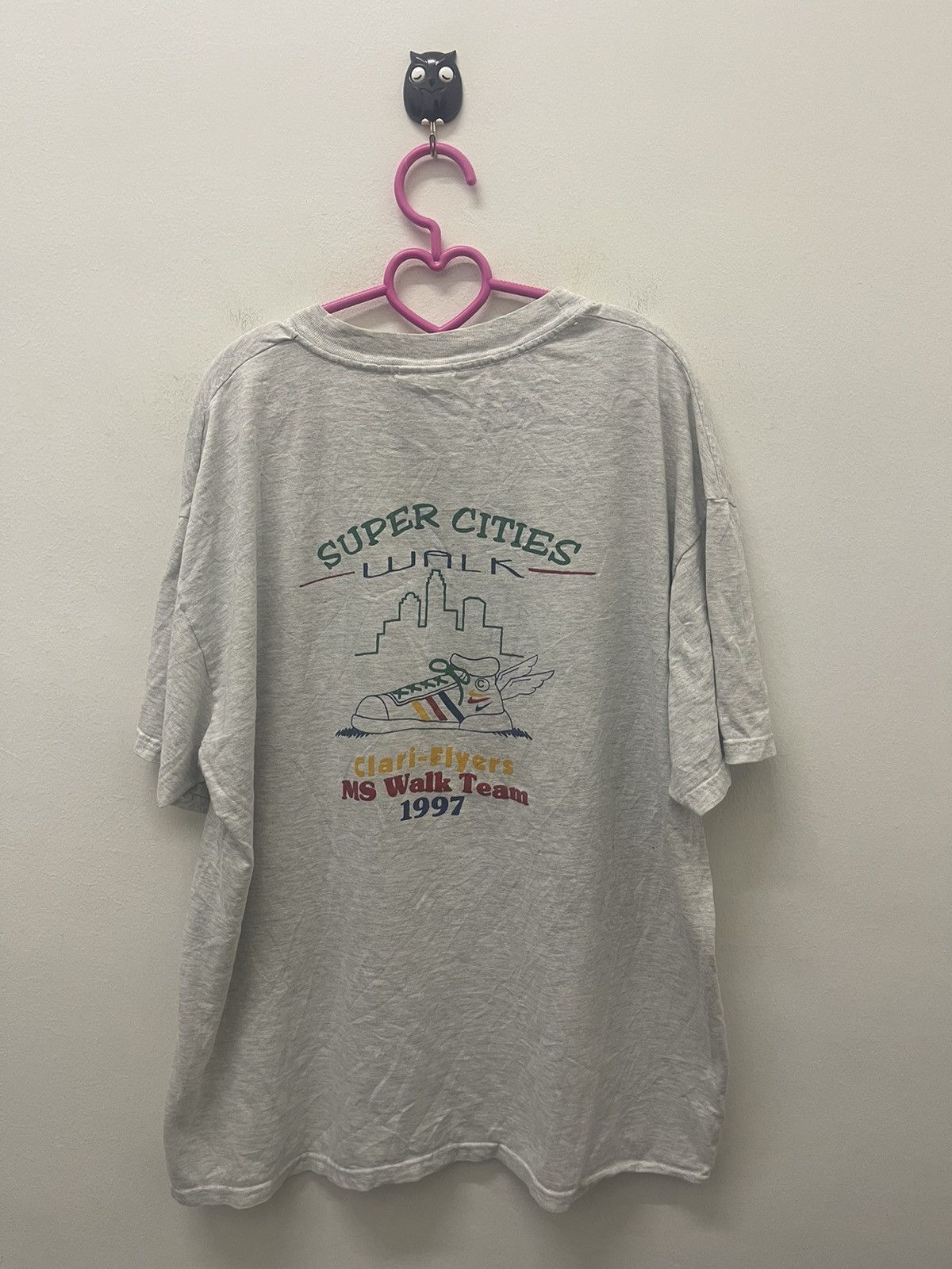 image of 90's Vintage Clariant Super Cities Walk Adidas Nike Logo in Grey, Men's (Size XL)