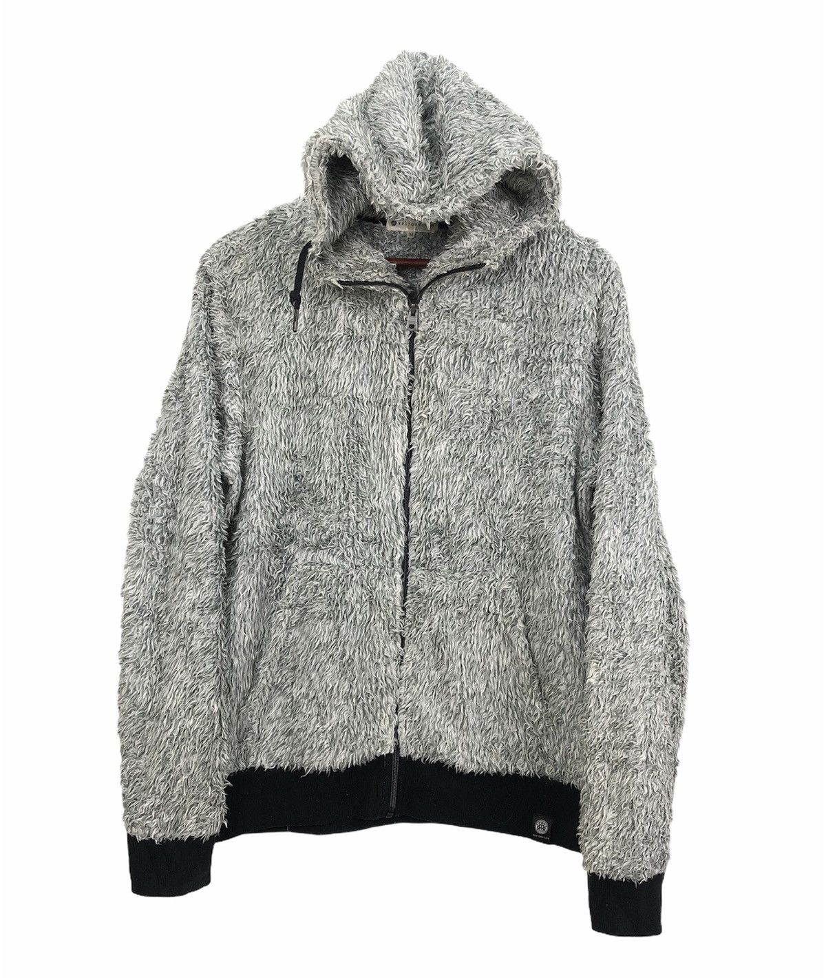 Japanese Brand RESTORATION Sherpa Fur Adjustable Sweatshirt Hoodies